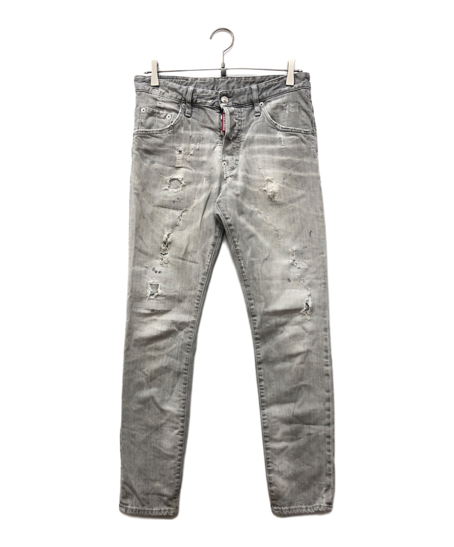 DSQUARED2 グレー デニムパンツ ダメージ加工44 新品未使用 中古・古着通販】DSQUARED2 (ディースクエアード) SKATER JEAN