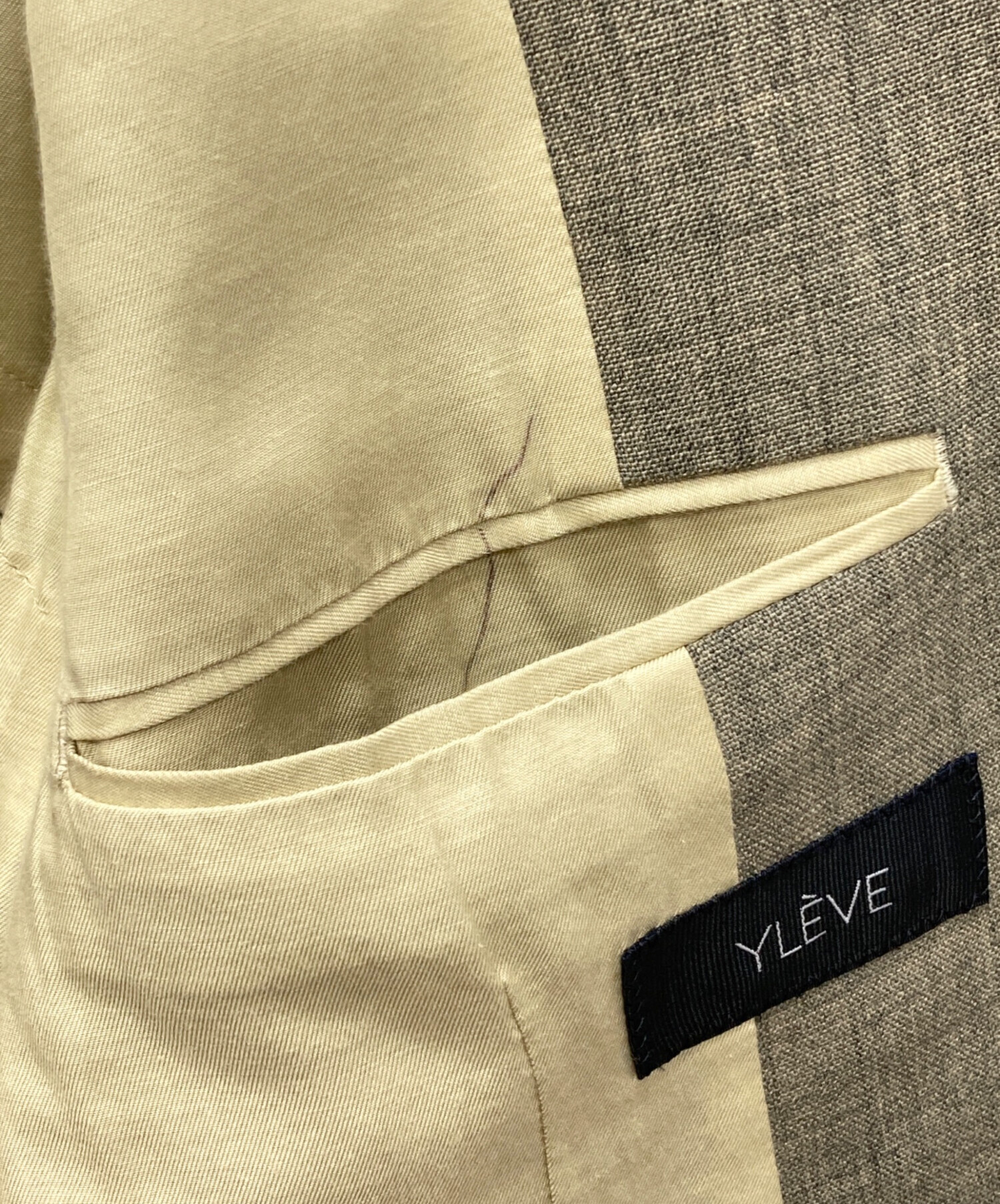 中古・古着通販】YLEVE (イレーヴ) TOP OVERDYE SUMMER WOOL JK グレー