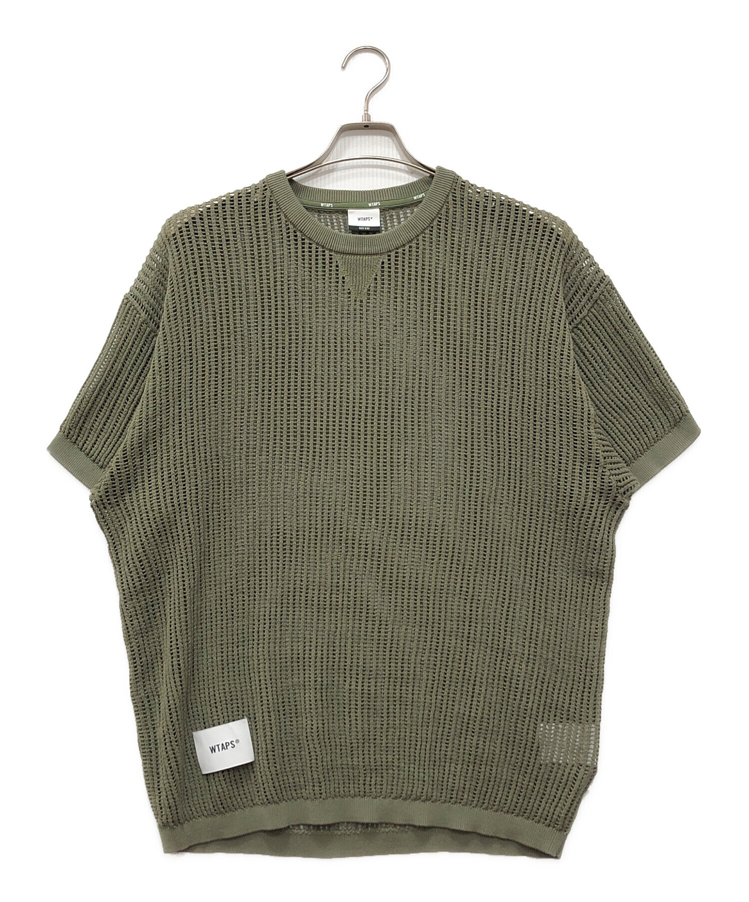 WTAPS GHILL / SWEATER メッシュ ニット S 半袖 オリーブ 中古・古着通販】WTAPS (ダブルタップス) GHILL SWEATER COTTON