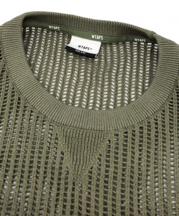 WTAPS GHILL / SWEATER メッシュ ニット S 半袖 オリーブ 中古・古着通販】WTAPS (ダブルタップス) GHILL SWEATER COTTON