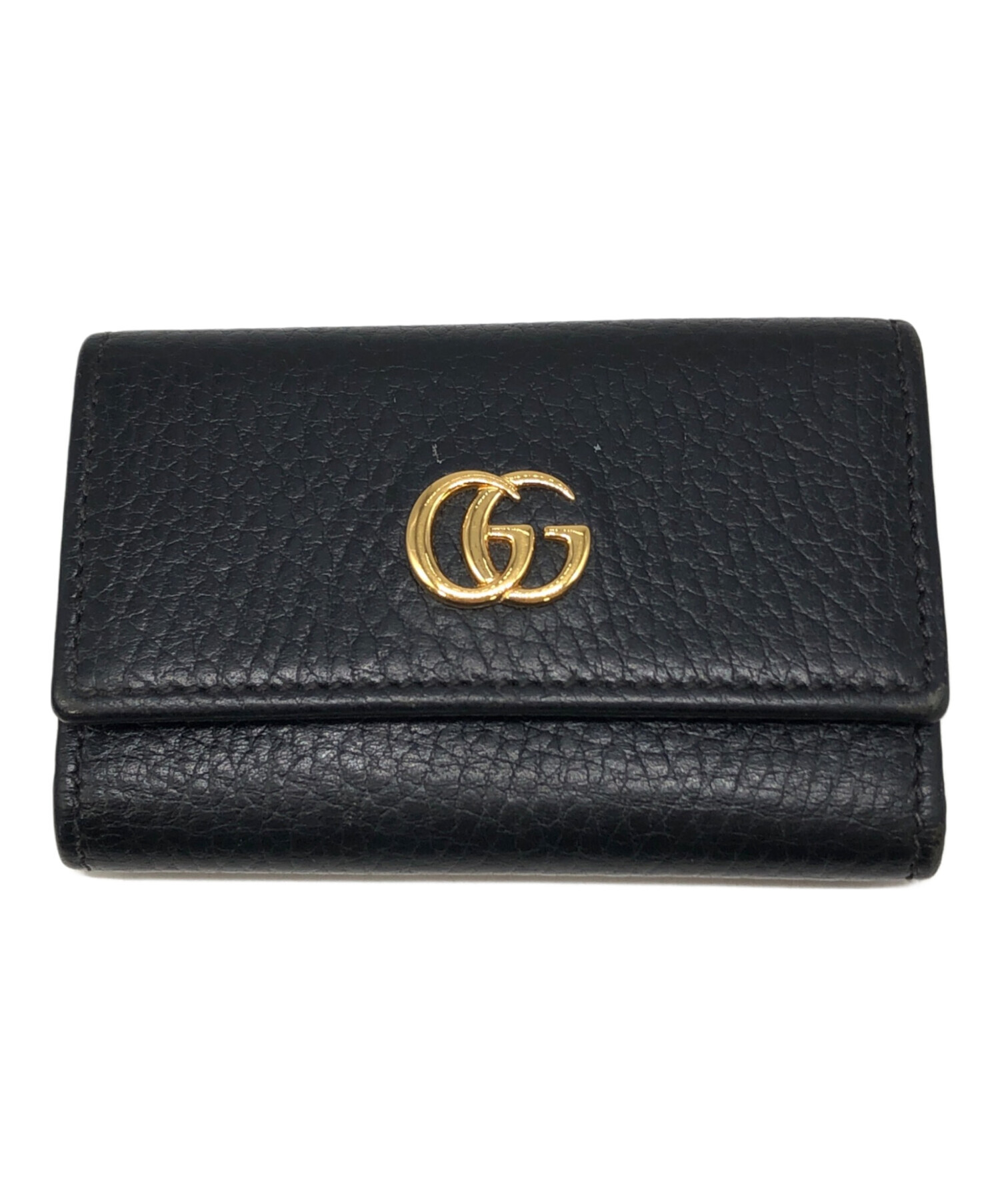 中古・古着通販】GUCCI (グッチ) GGマーモントキーケース ブラック