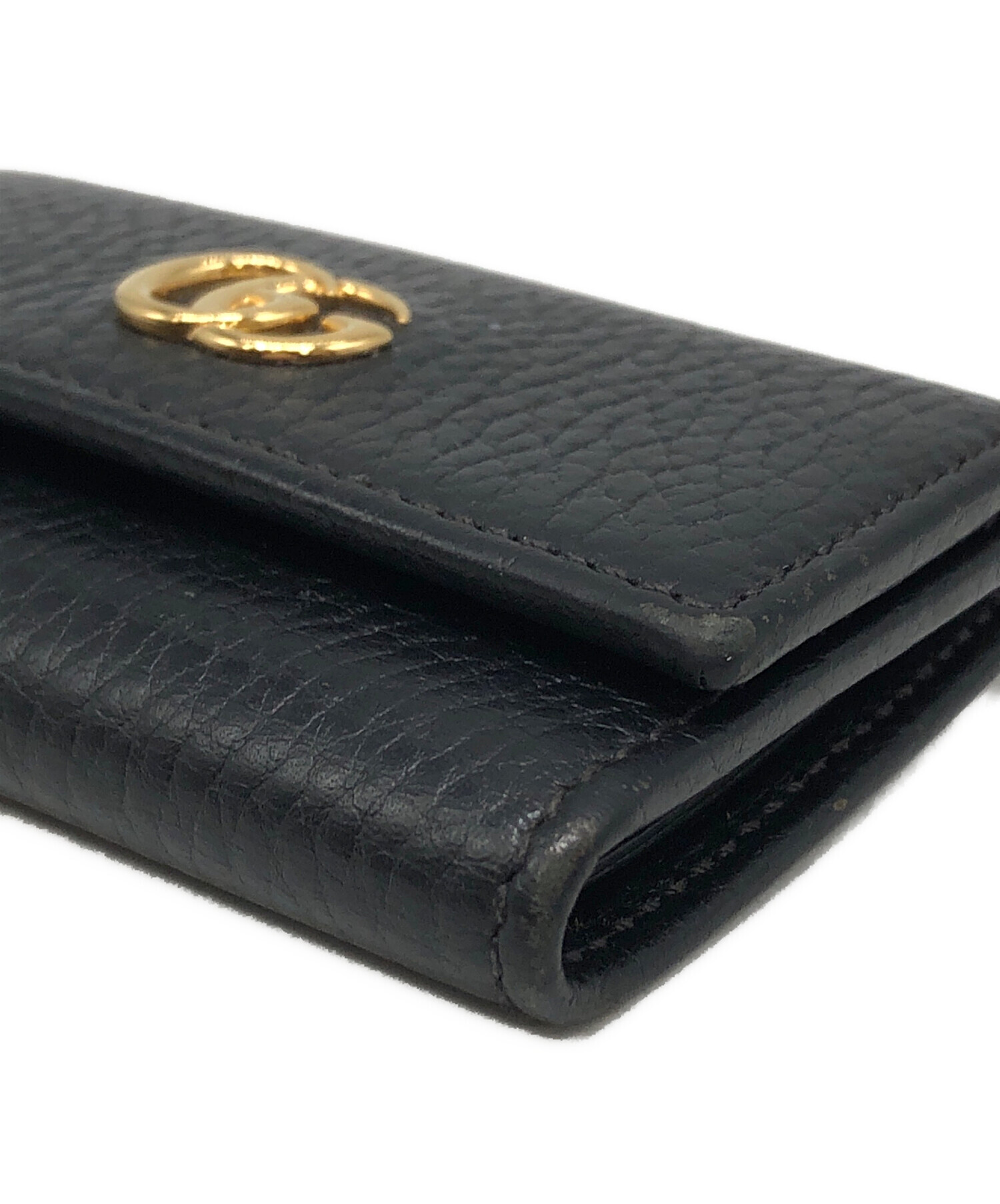 中古・古着通販】GUCCI (グッチ) GGマーモントキーケース ブラック