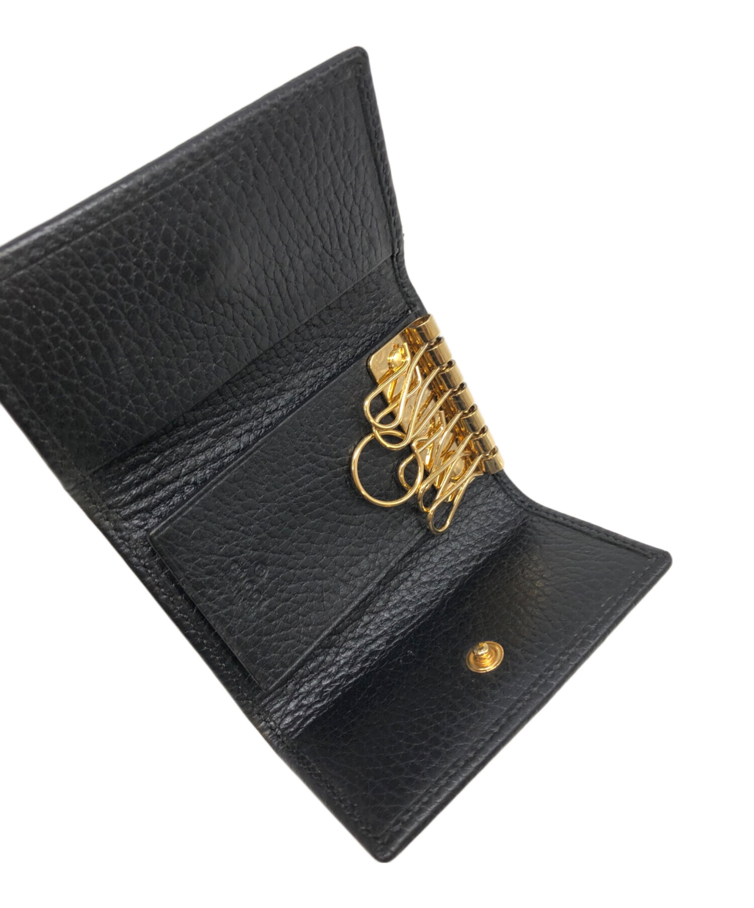 中古・古着通販】GUCCI (グッチ) GGマーモントキーケース ブラック