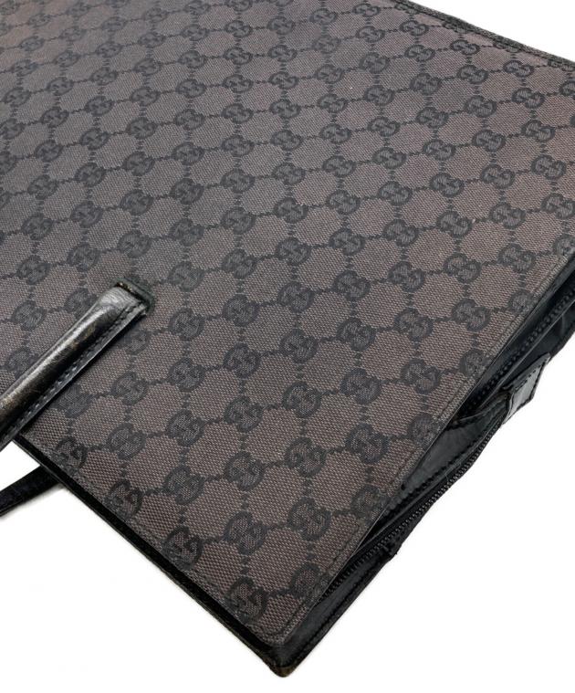 中古・古着通販】GUCCI (グッチ) GGキャンバスビジネスバッグ ブラック
