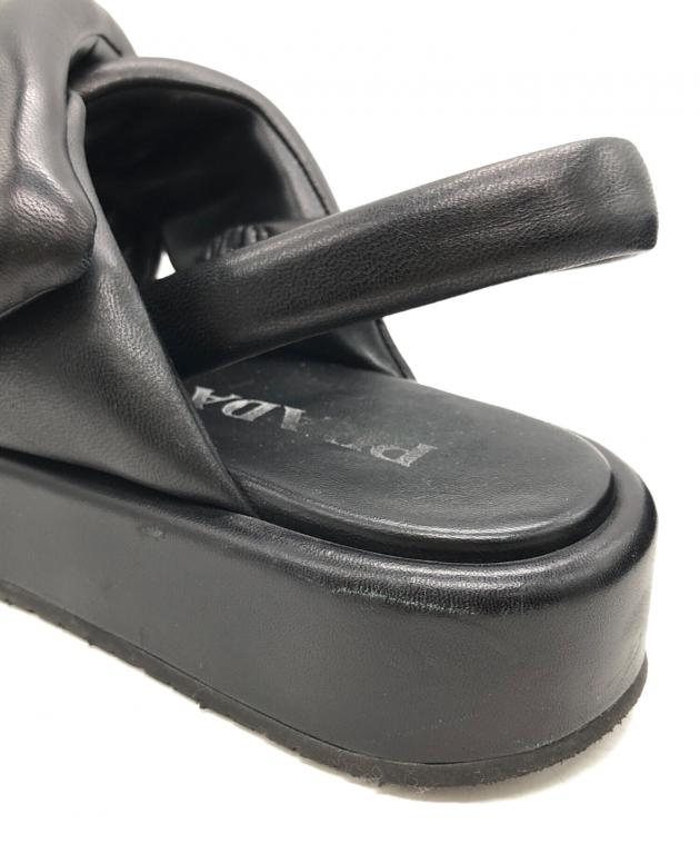 中古・古着通販】PRADA (プラダ) パテッドナッパレザーサンダル
