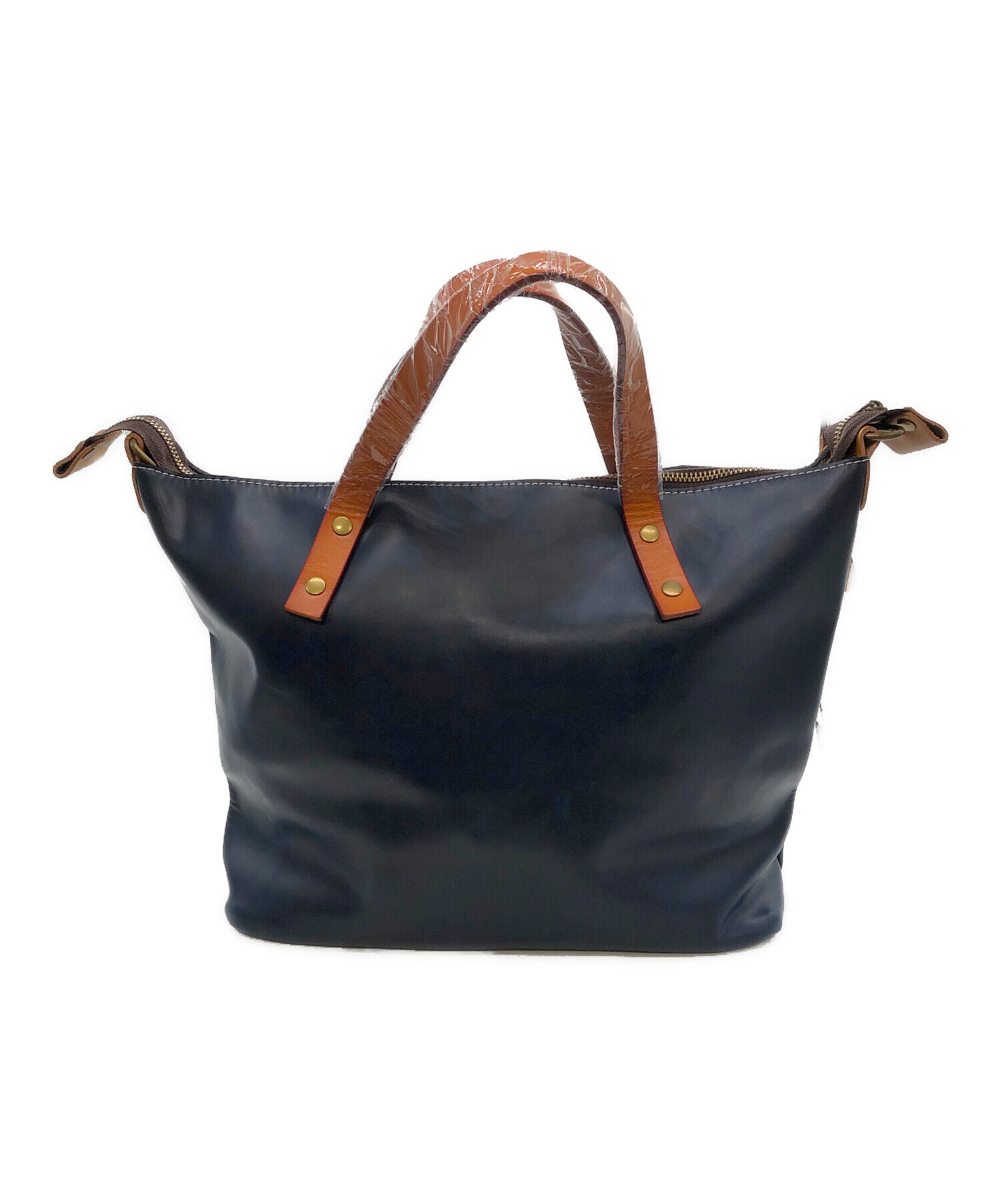 中古・古着通販】KIMURA (キムラ) レザー2WAYバッグ ネイビー サイズ