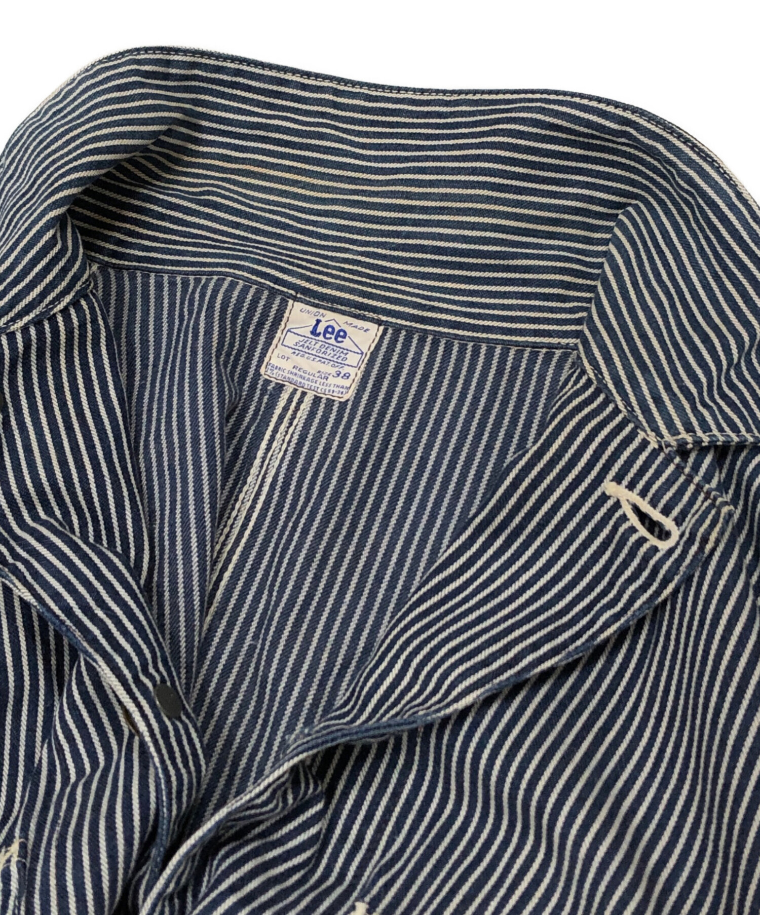 Lee 　ヒッコリー　カバーオール サイズ38　復刻　91-J 中古・古着通販】LEE (リー) 復刻91-J ヒッコリーカバーオール
