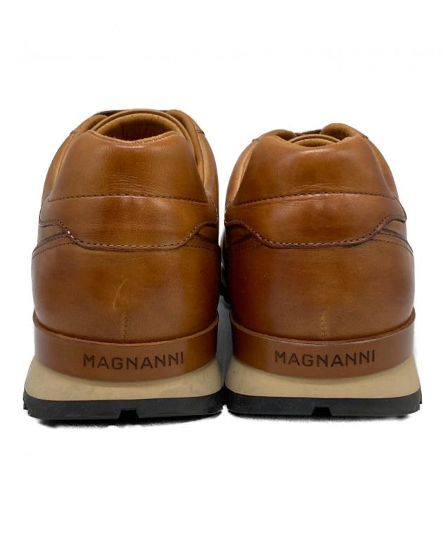 中古・古着通販】MAGNANNI (マグナーニ) レザースニーカー ブラウン