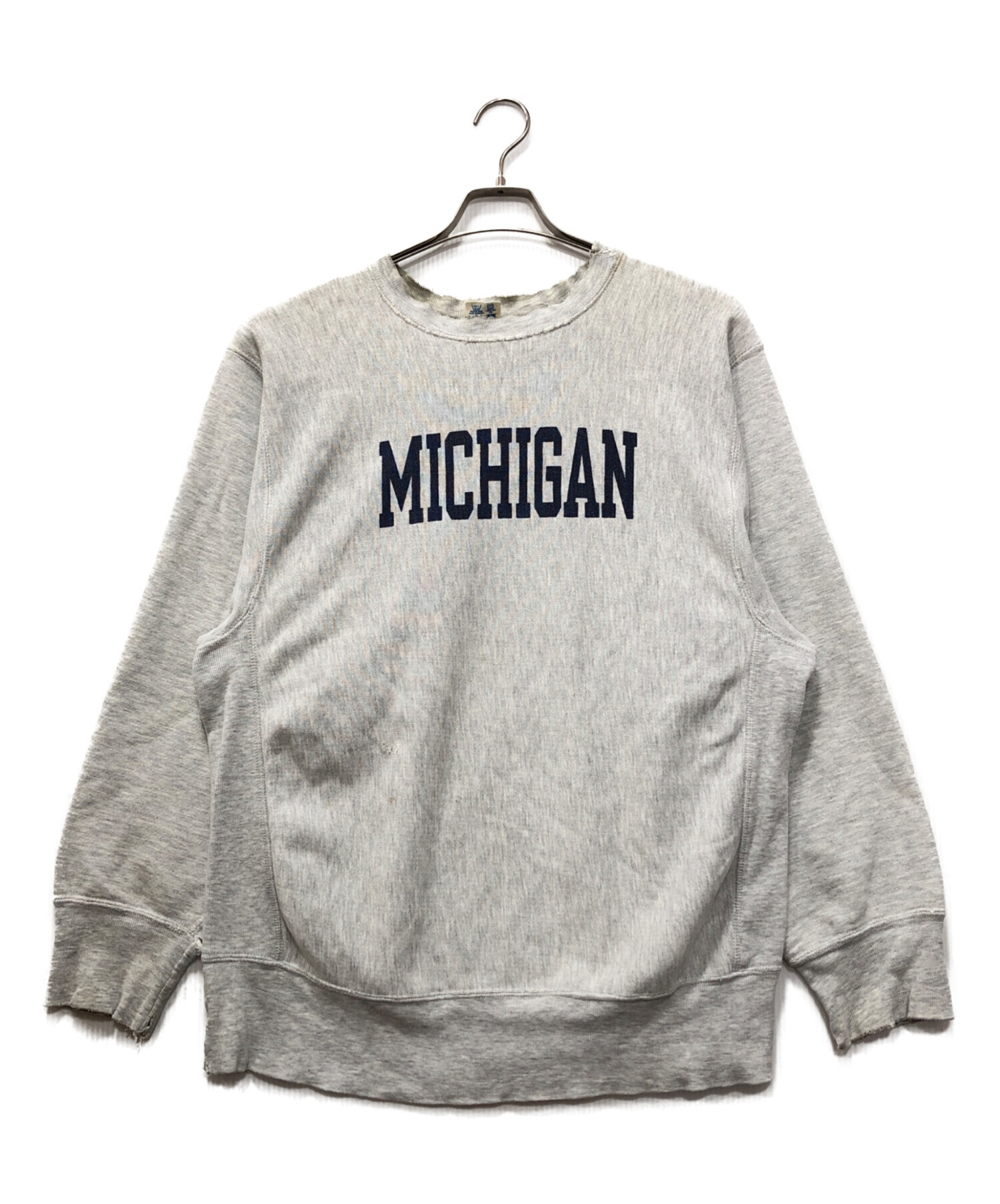 80s champion リバースウィーブ　ミシガン　染み込み　XL ボロ 中古・古着通販】Champion (チャンピオン) 80'S 染み込みプリント