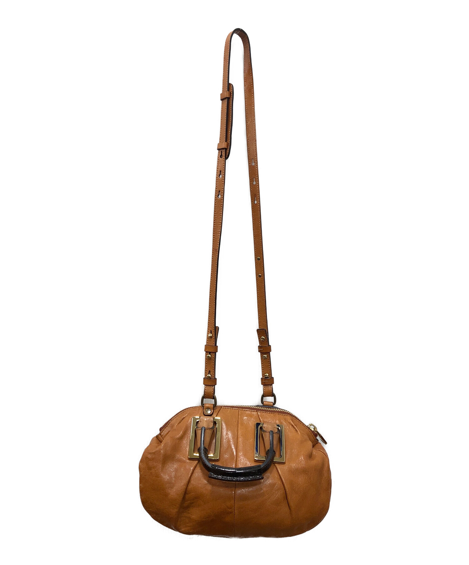 Chloé クロエ エテル レオパード柄 レザー ハンドバッグ ブラウン 中古・古着通販】Chloe (クロエ) エテル 2WAYハンドバッグ ブラウン