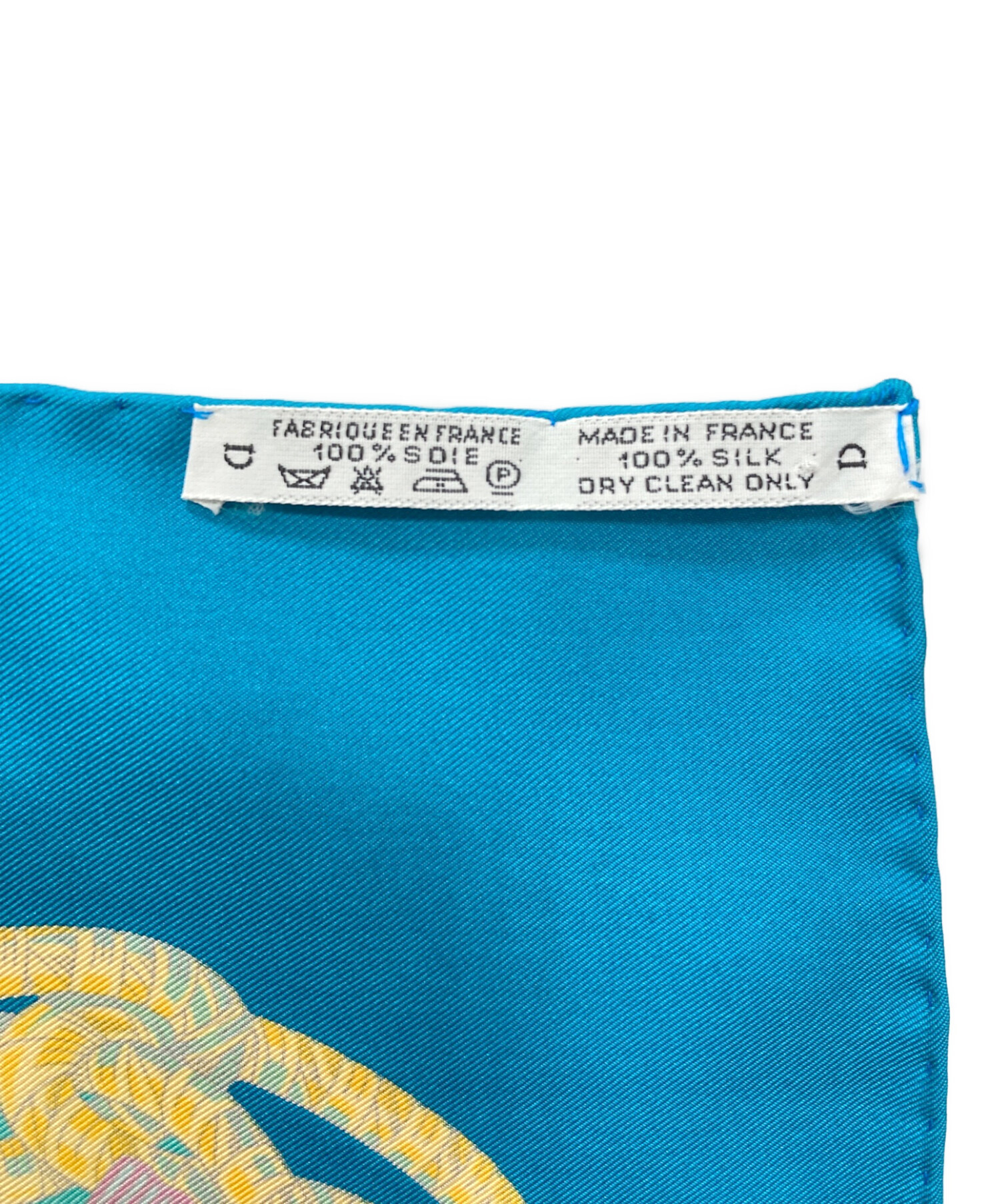 HERMES エルメス シルクスカーフ カレ90 深海 ブルー 中古・古着通販】HERMES (エルメス) カレ90 シルクスカーフ ”Grand