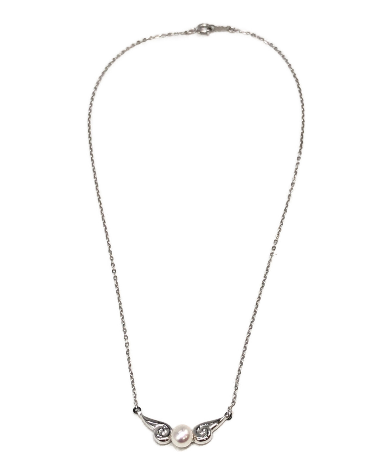 中古・古着通販】MIKIMOTO (ミキモト) 1粒パールネックレス シルバー 