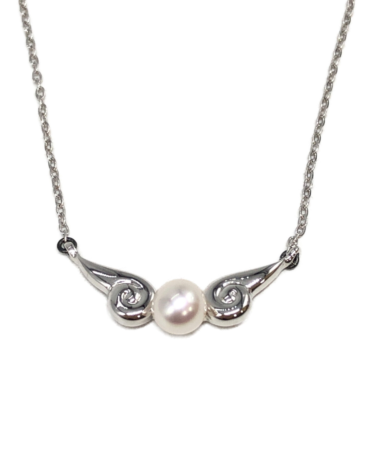 中古・古着通販】MIKIMOTO (ミキモト) 1粒パールネックレス シルバー 