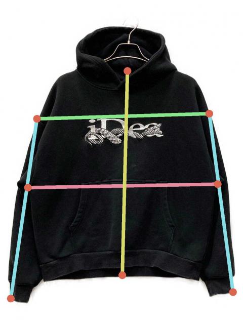 中古・古着通販】ideaswam (イデアスワム) OUROBOROS HOODIE ブラック