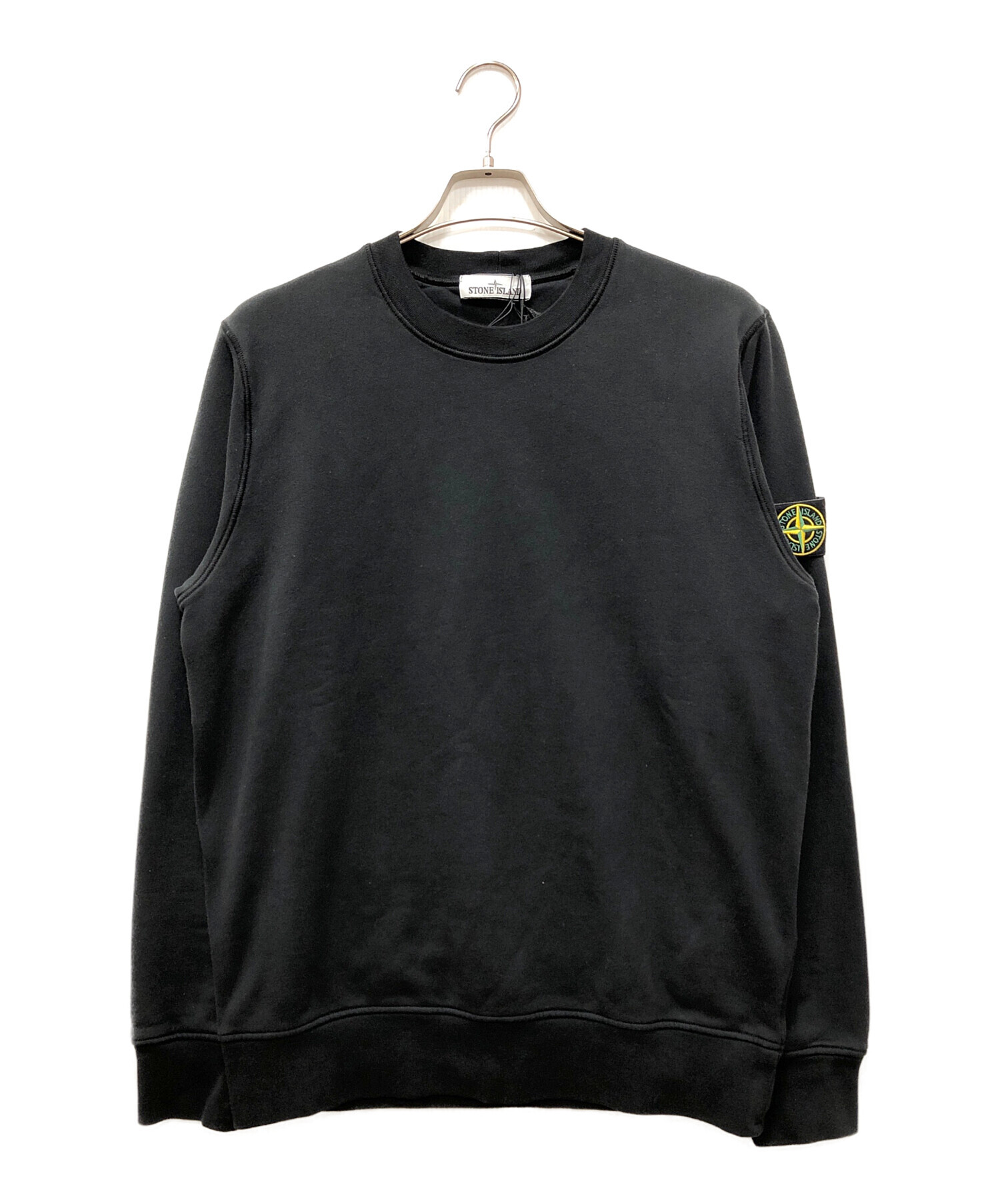 【美品】STONE  スウェット ブラック ロコワッペン RFID 中古・古着通販】STONE ISLAND (ストーンアイランド) ワッペンクルー