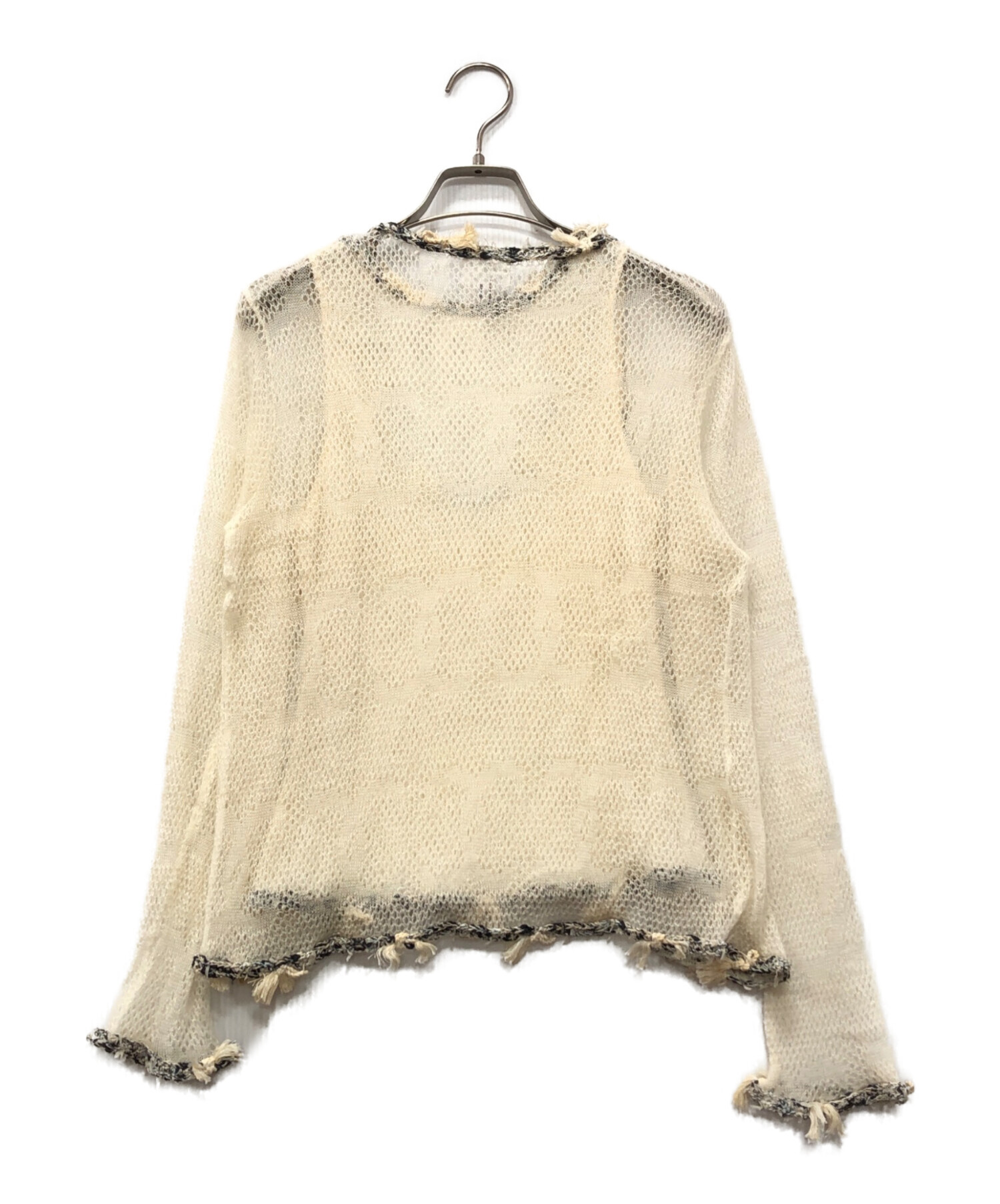 CHANEL カシミヤグレー アンサンブル　カーディガン セット美品　ロゴ縁取り 中古・古着通販】CHANEL (シャネル) カシミヤココマークアンサンブル