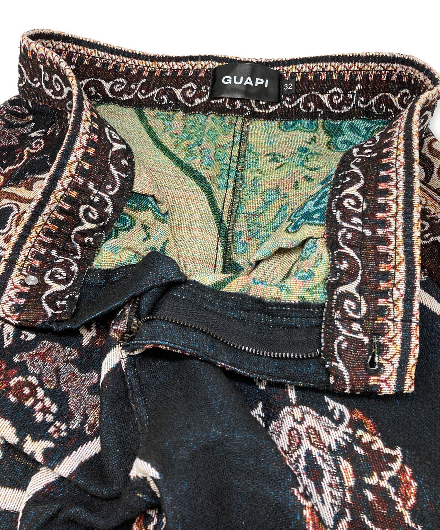GUAPI タペストリー 中古・古着通販】GUAPI (グアピ) Tapestry Pants ブラック サイズ:32