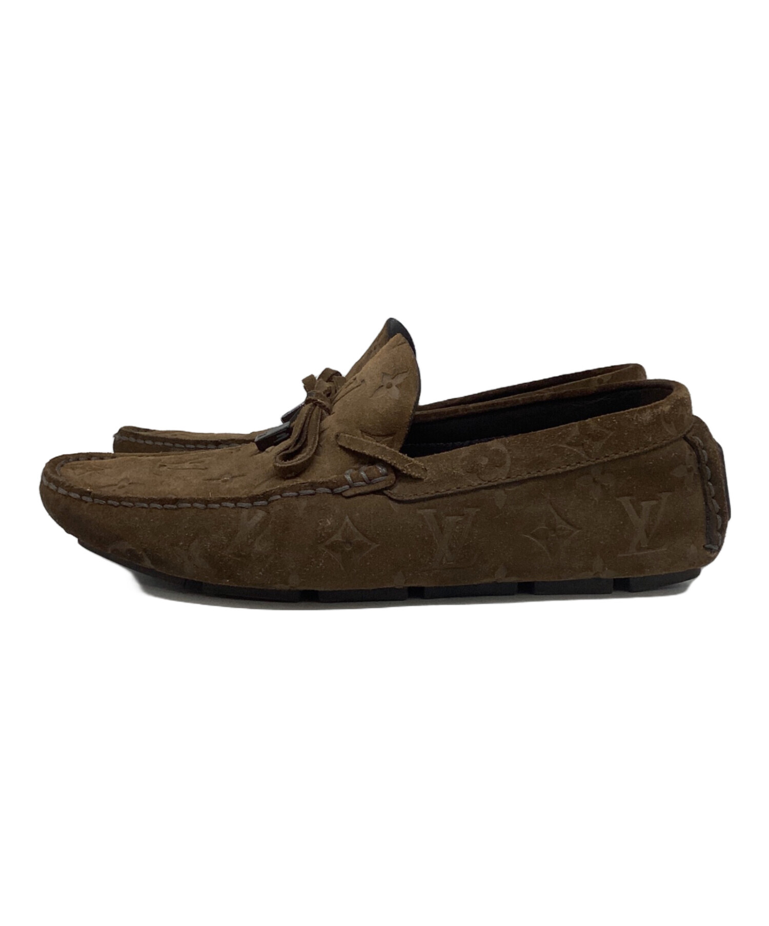 Louis Vuittonスエード ローファー 9サイズ　27.５〜28センチ 中古・古着通販】LOUIS VUITTON (ルイ ヴィトン) LVドライバーライン