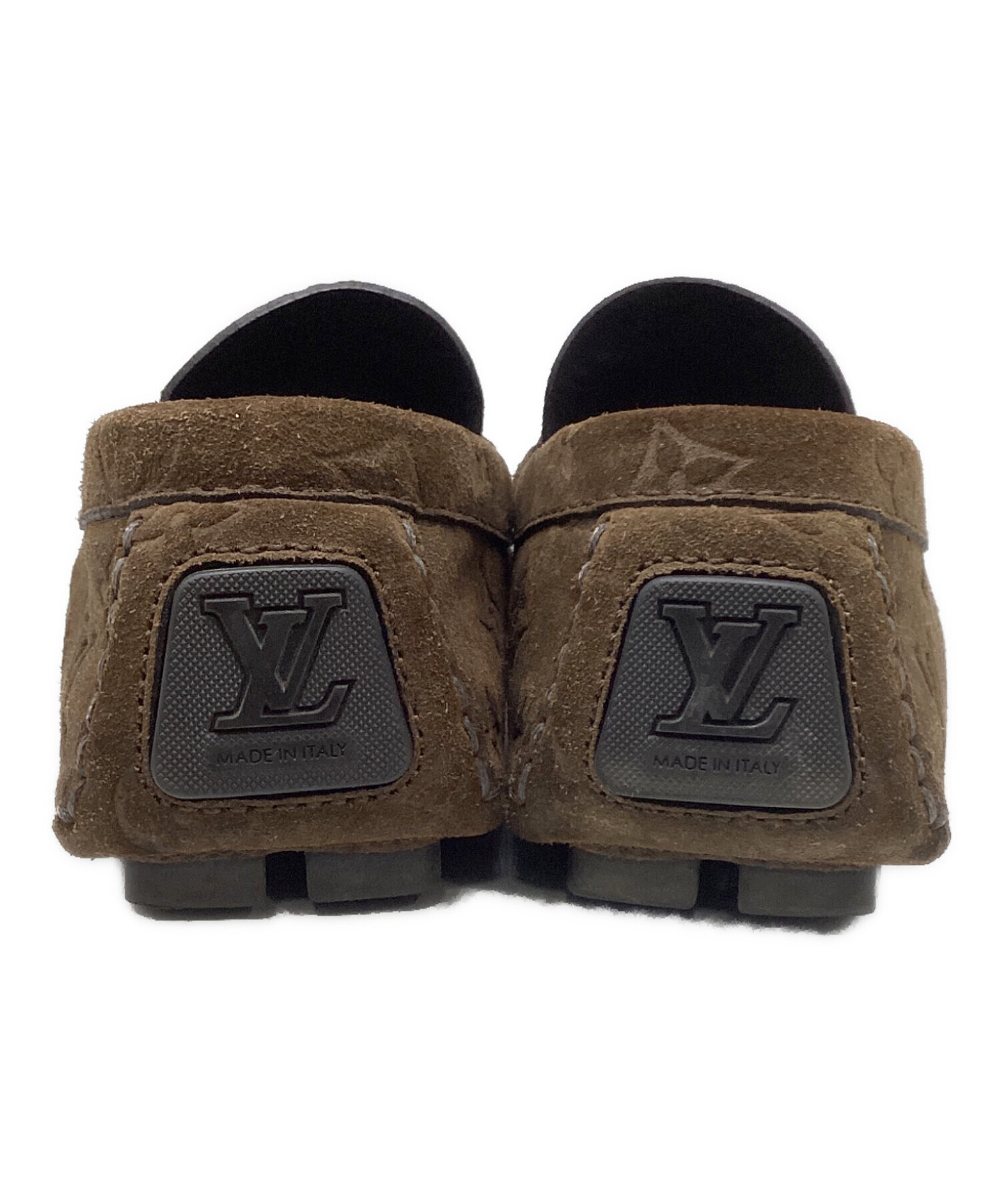 LOUIS VUITTONブラウン スエード ローファー クロコダイル風 中古・古着通販】LOUIS VUITTON (ルイ ヴィトン) LVドライバーライン