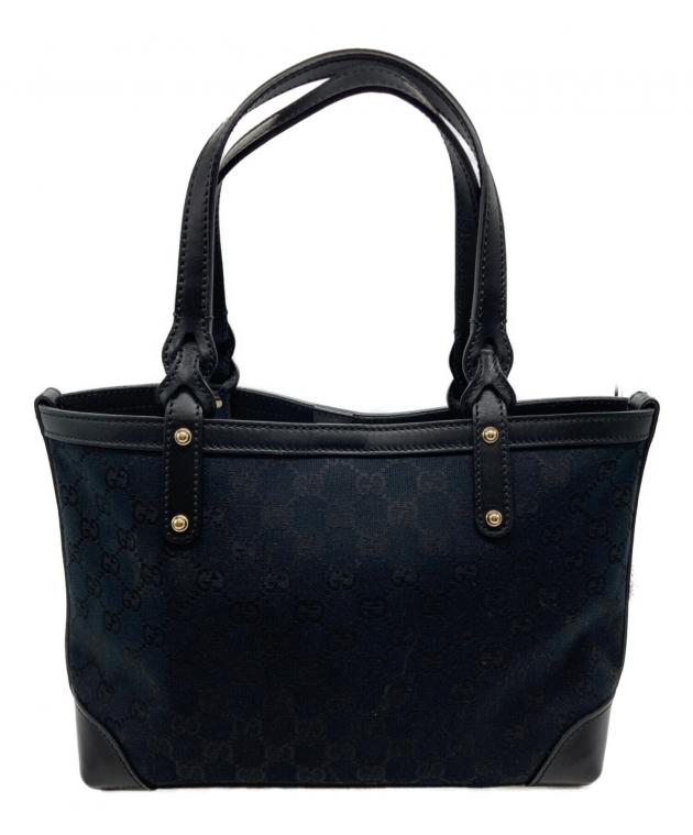 中古・古着通販】GUCCI (グッチ) GGキャンバストートバッグ ブラック