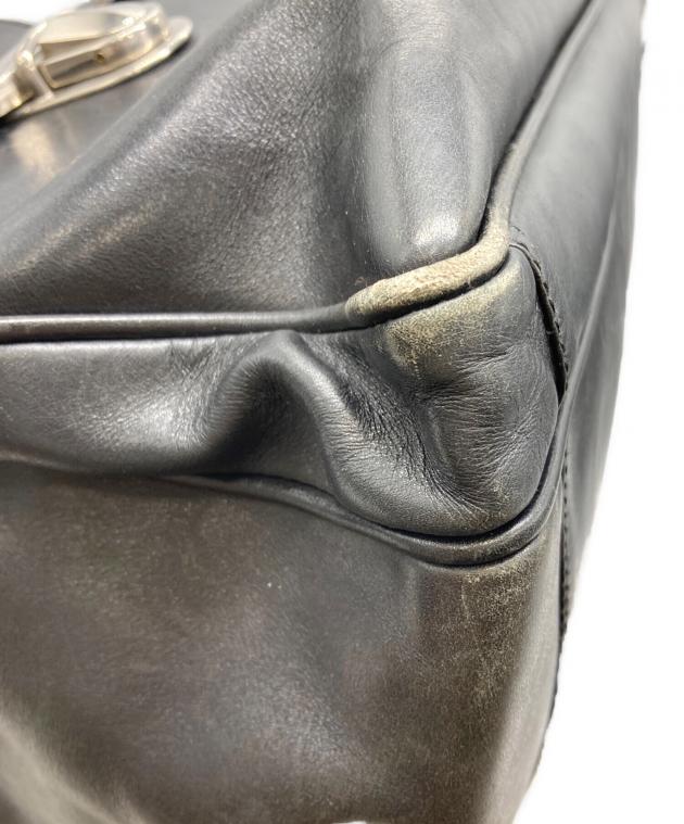 中古・古着通販】PRADA (プラダ) レザーブリーフケース ブラック