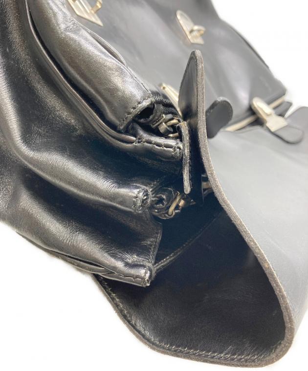 中古・古着通販】PRADA (プラダ) レザーブリーフケース ブラック