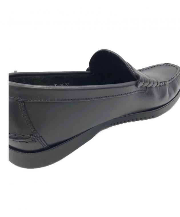 未使用級✨パラブーツ CORAUX ローファー 黒 レザー UK4 中古・古着通販】PARABOOT (パラブーツ) CORAUX レザーローファー