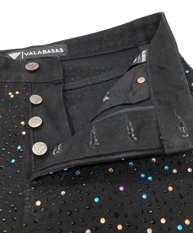 中古・古着通販】VALABASAS (バラバサス) ラインストーンフレアパンツ