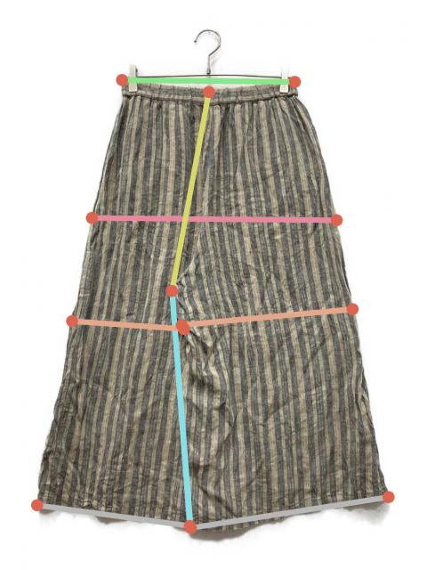 中古・古着通販】群言堂 (グンゲンドウ) リネンストライプバルーン