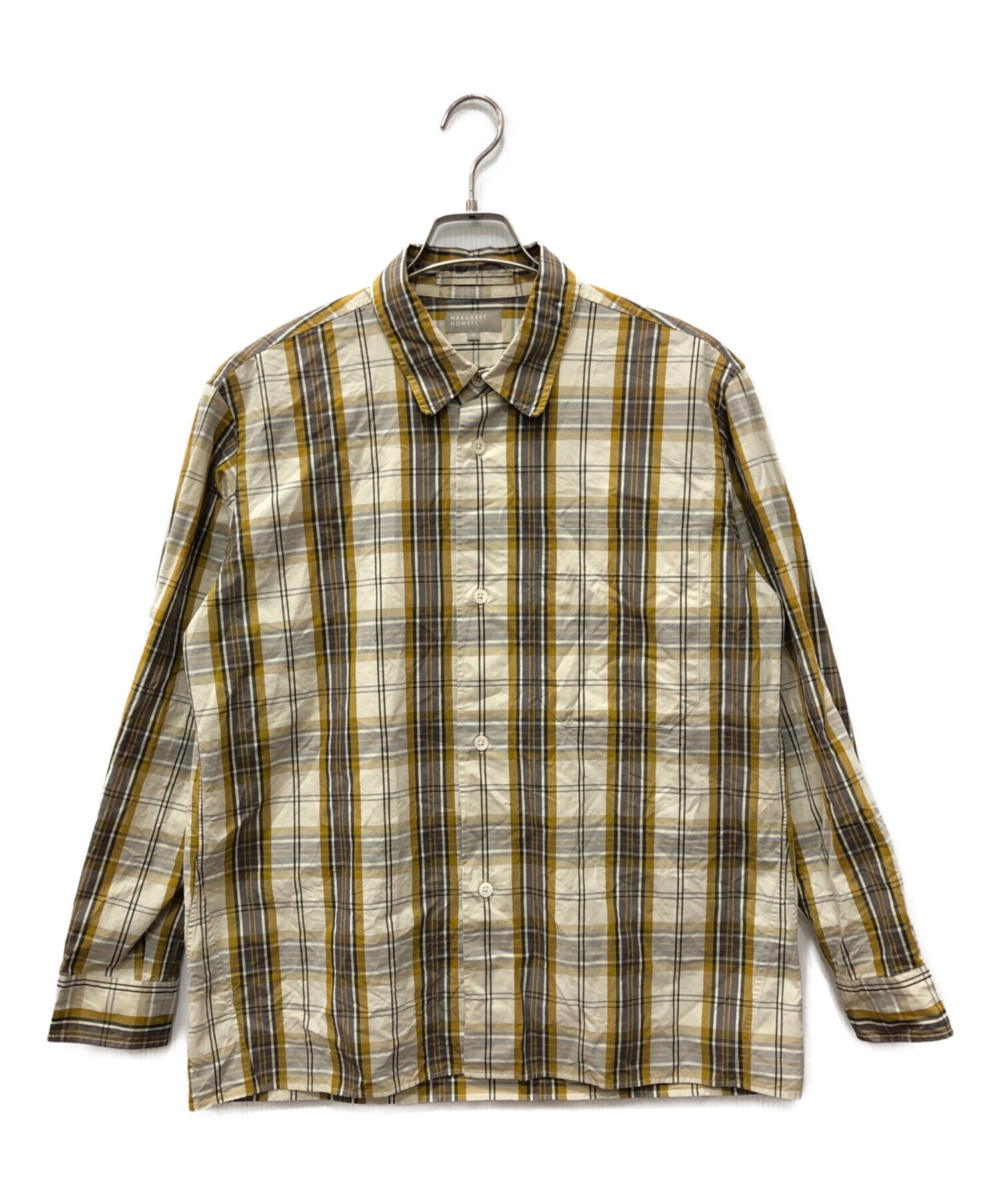 マーガレットハウエル GRAPHIC CHECK COTTON （L） 中古・古着通販】MARGARET HOWELL (マーガレットハウエル) GRAPHIC