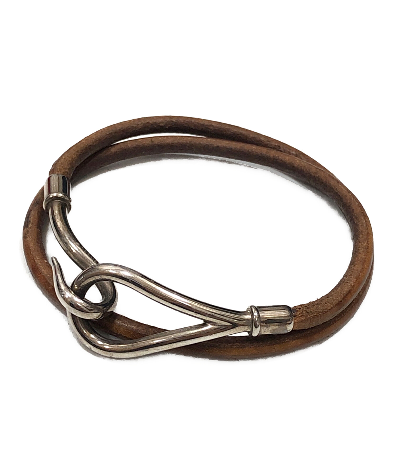 HERMES ジャンボ ブレスレット ブラウン エルメス 中古・古着通販】HERMES (エルメス) ジャンボブレスレット ブラウン