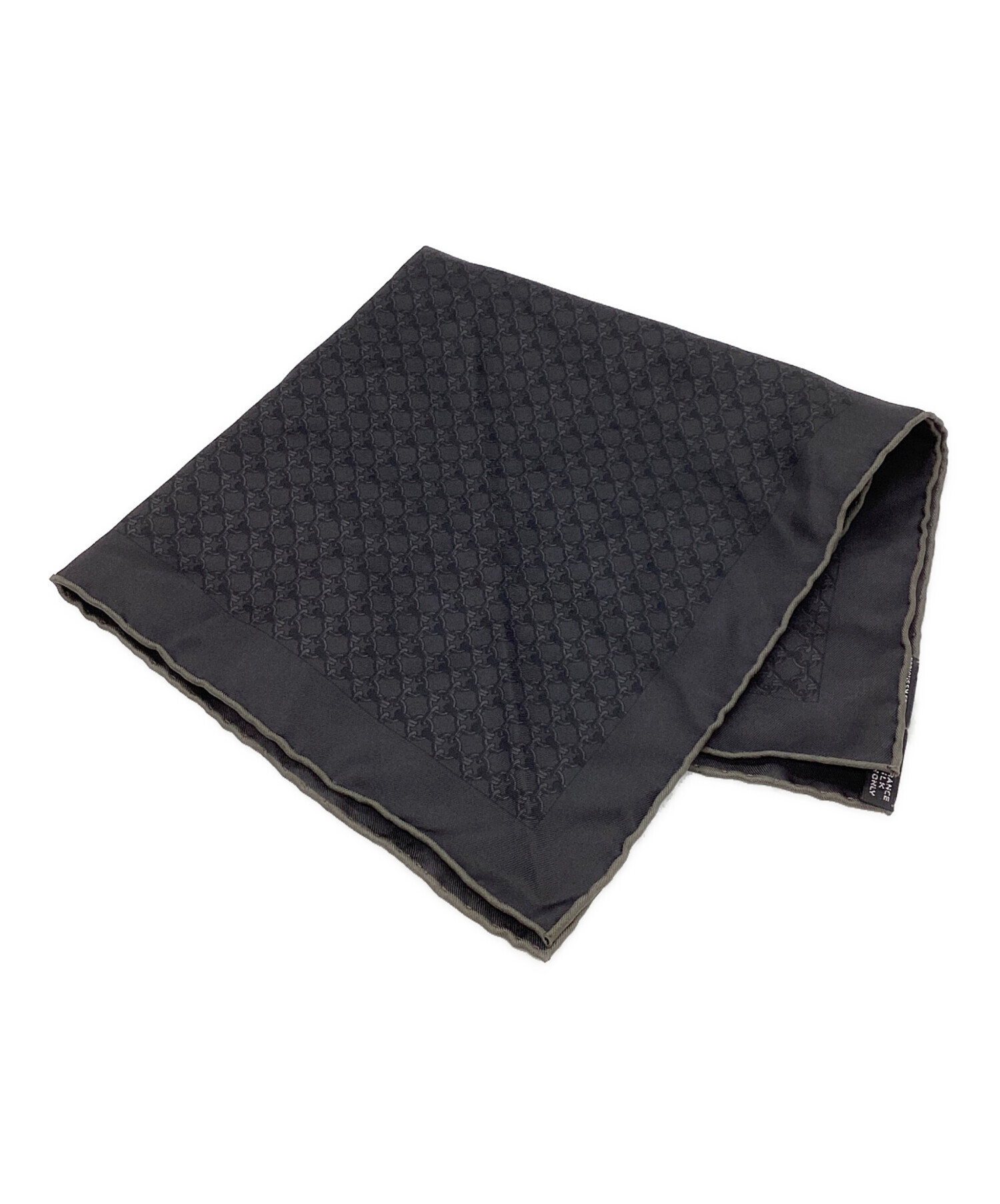 中古・古着通販】HERMES (エルメス) シルクポケットチーフ ブラック