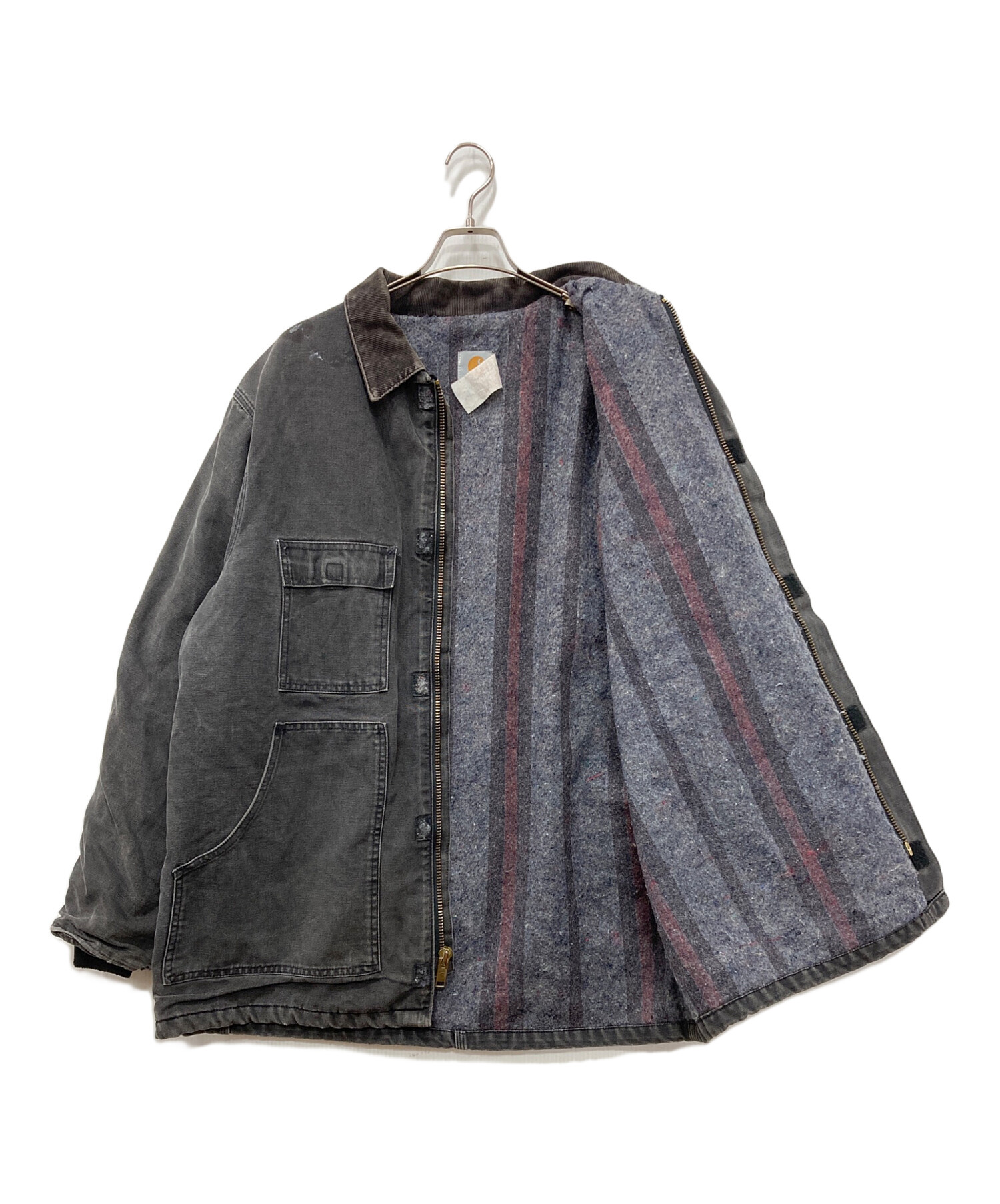 carharttトラディショナルジャケット　コート　ブラック　皮タグ 中古・古着通販】CarHartt (カーハート) トラディショナルコート