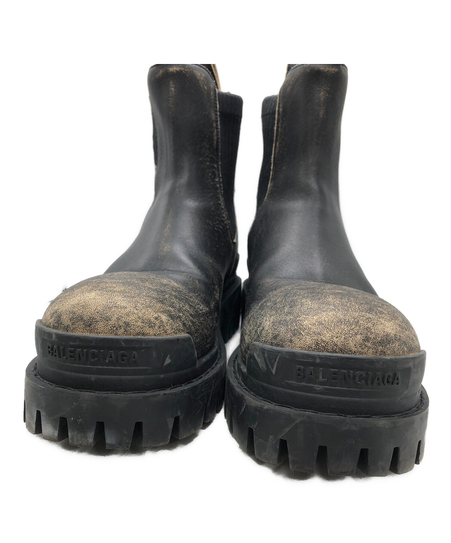 BALENCIAGA サイドゴアブーツ 黒 中古 中古・古着通販】BALENCIAGA (バレンシアガ) Strike Chelsea Boot