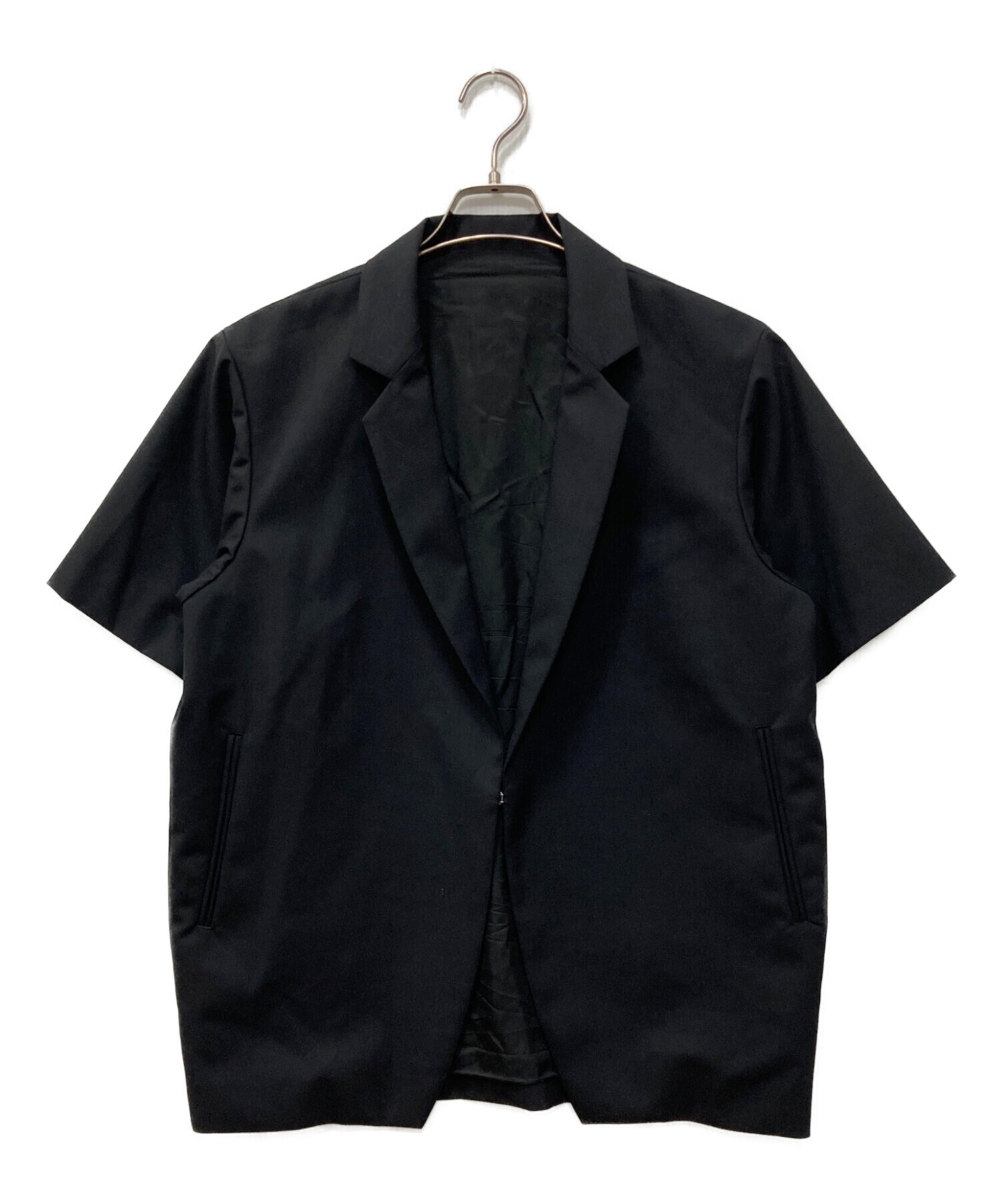 中古・古着通販】ETHOSENS (エトセンス) Short sleeve jacket ブラック