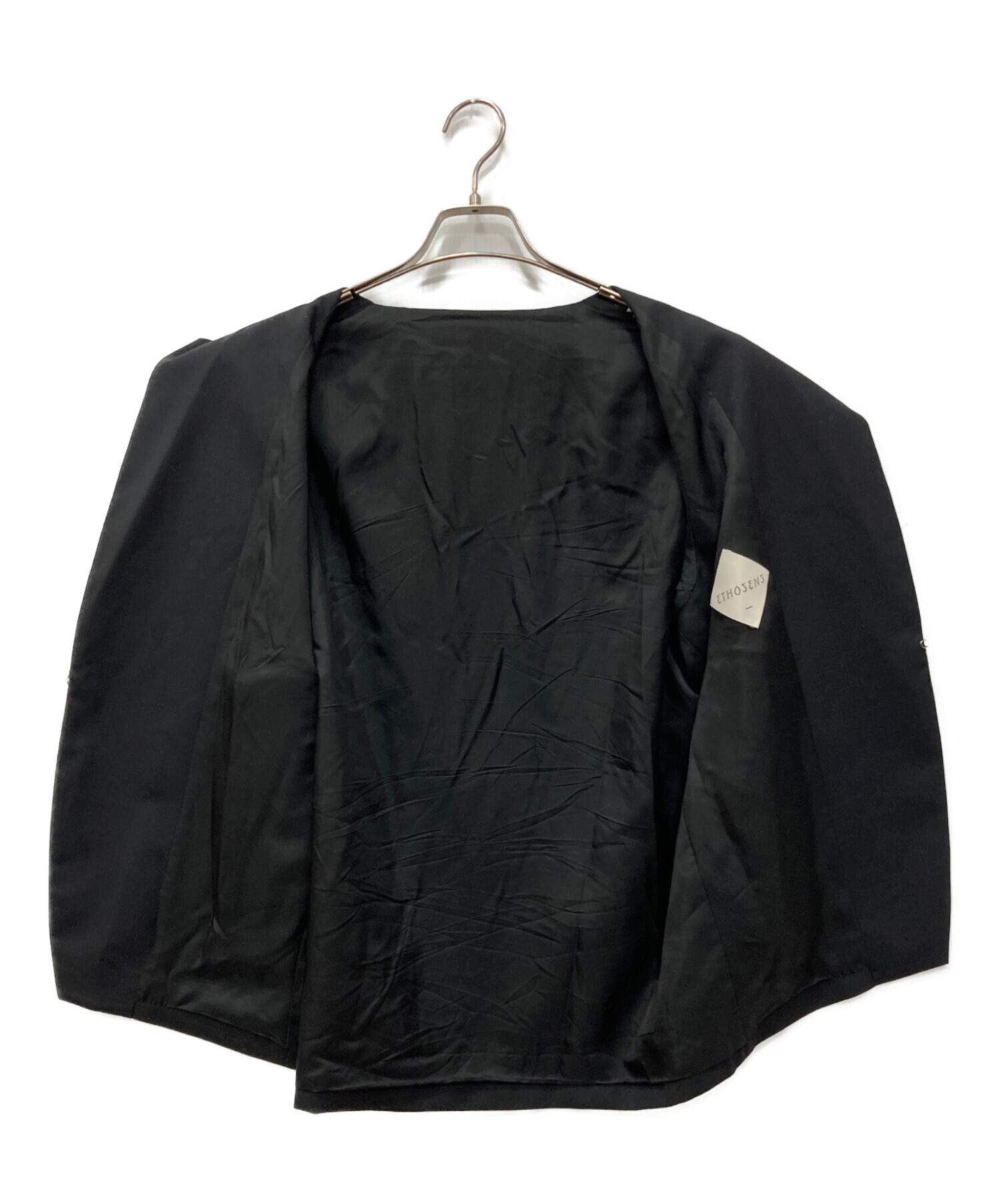 中古・古着通販】ETHOSENS (エトセンス) Short sleeve jacket ブラック