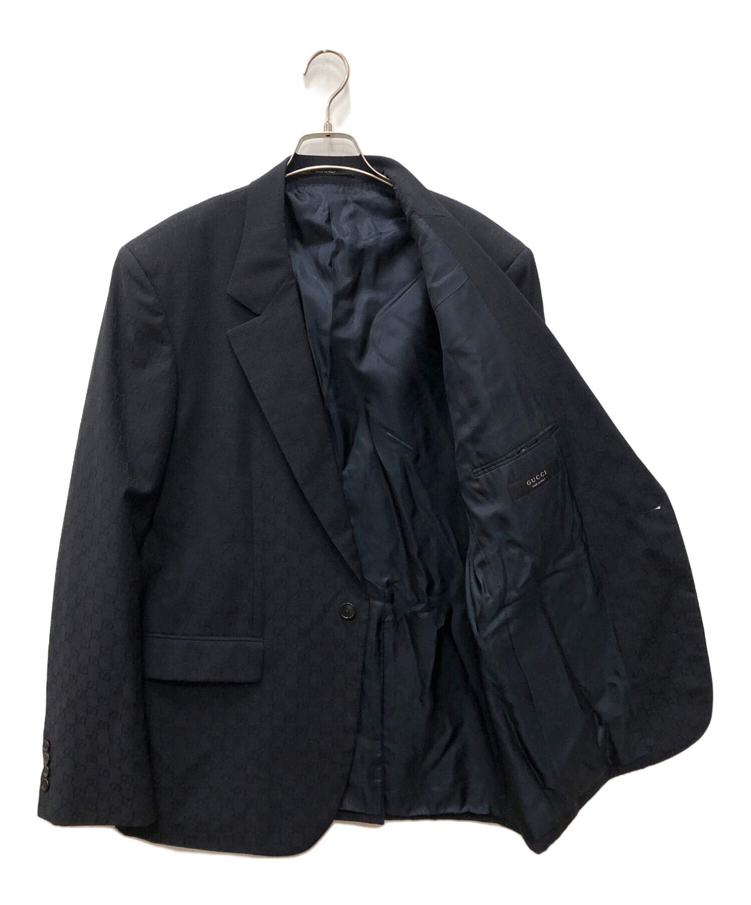 中古・古着通販】GUCCI (グッチ) GGウール シングルブレスト