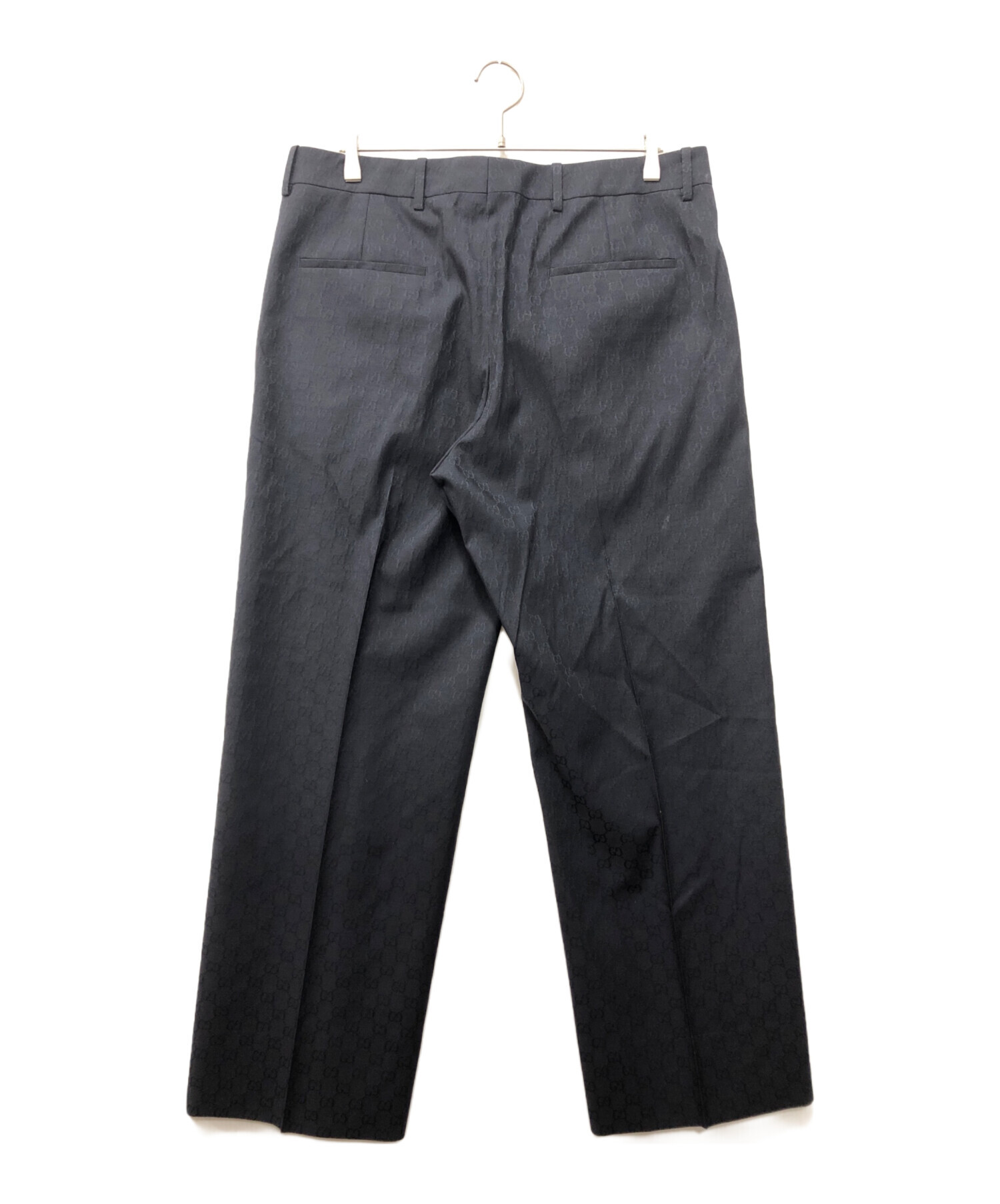 中古・古着通販】GUCCI (グッチ) GGジャガードウール パンツ ネイビー