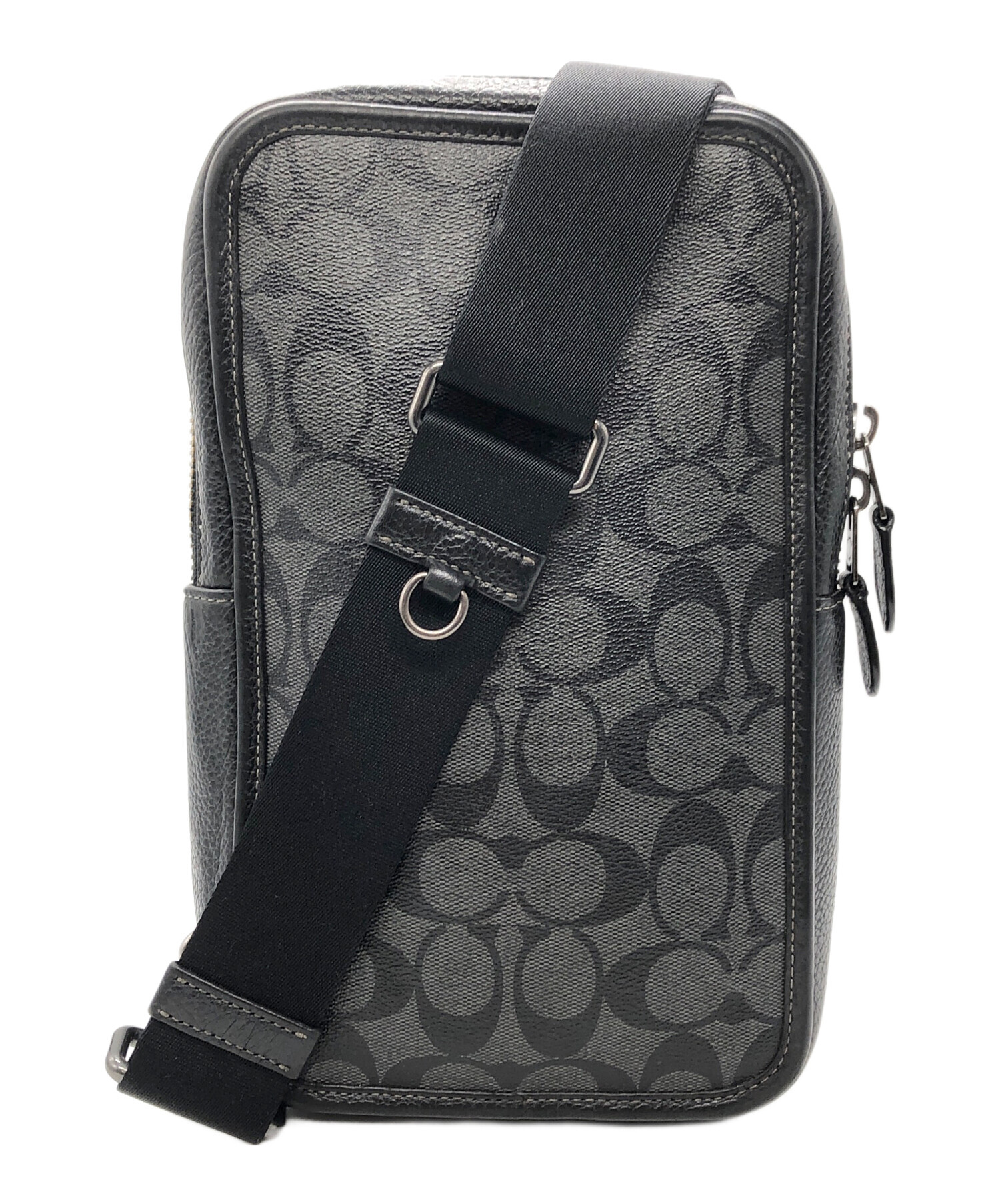 未使用 COACH コーチ シグネチャー ボディバック C2853 グレー 黒 中古・古着通販】COACH (コーチ) サリバン パック シグネチャー