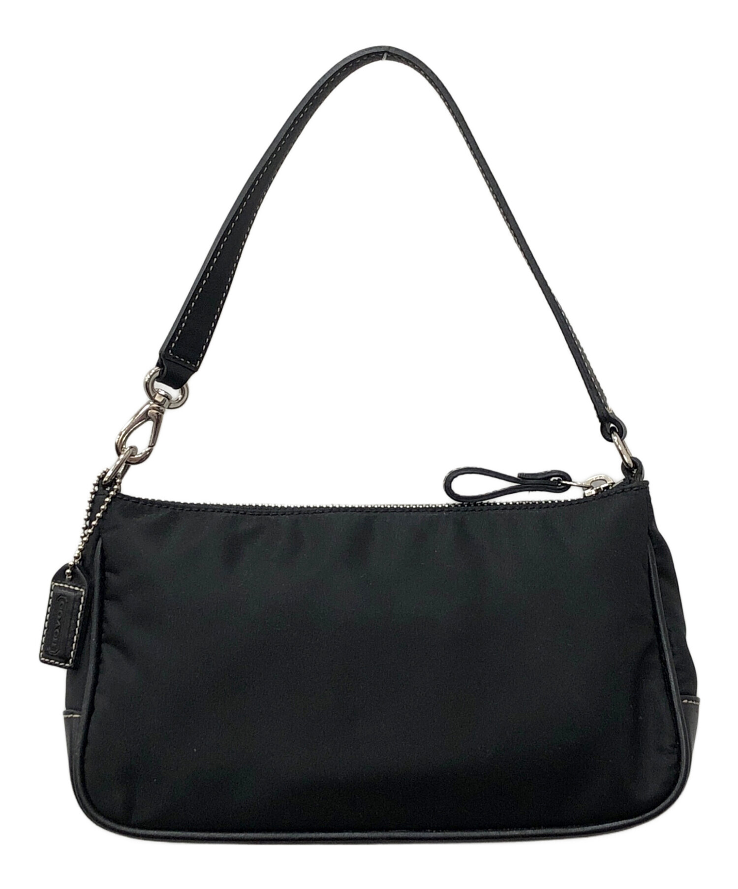 中古・古着通販】COACH (コーチ) ナイロンアクセサリーポーチ ブラック