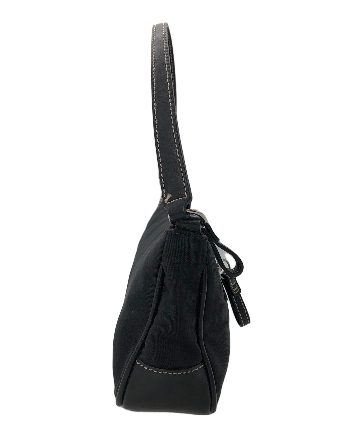中古・古着通販】COACH (コーチ) ナイロンアクセサリーポーチ ブラック