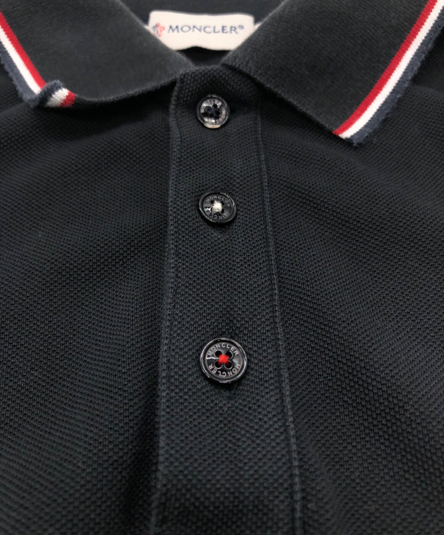 中古・古着通販】MONCLER (モンクレール) ポロシャツ ネイビー サイズ