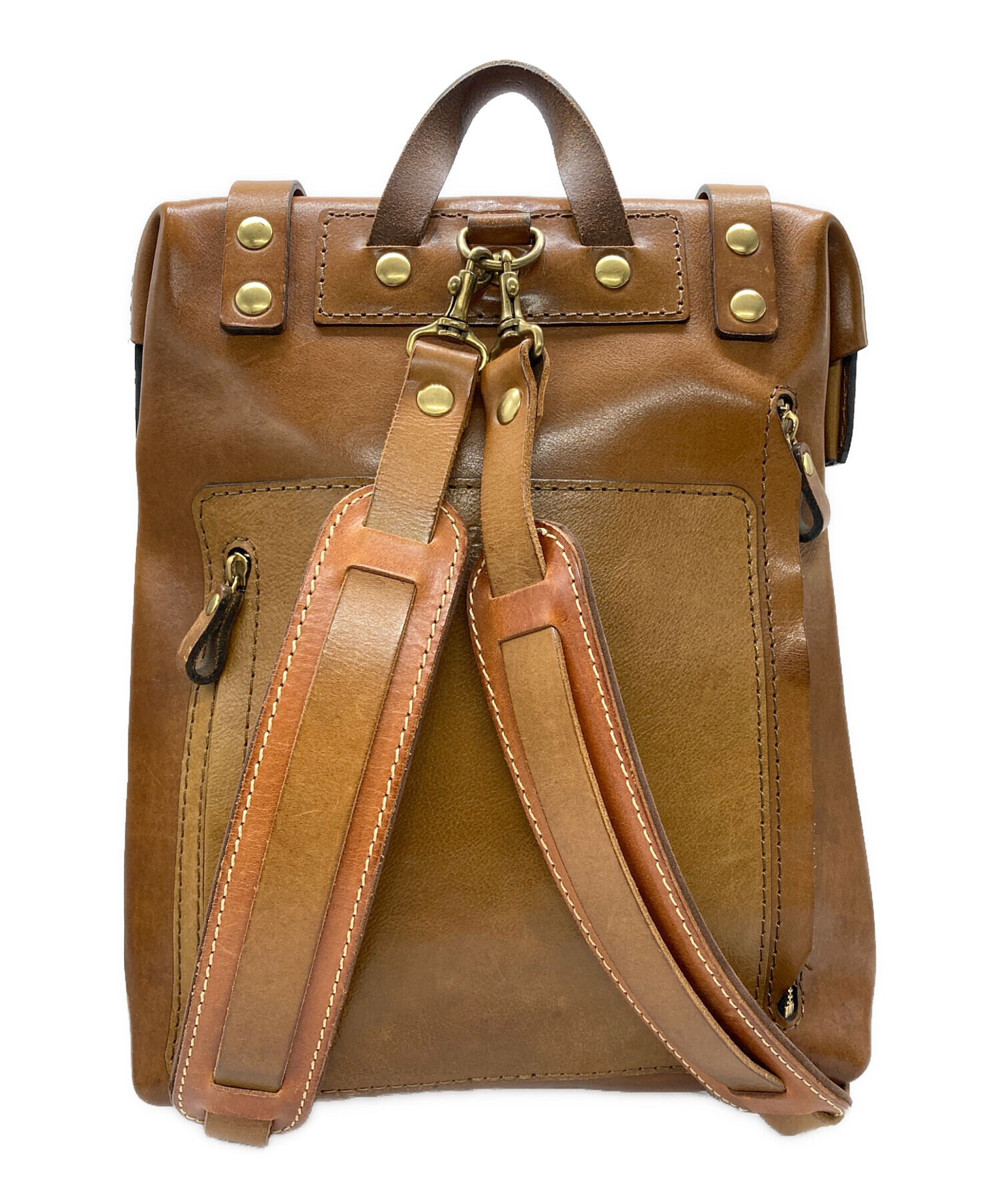中古・古着通販】Herz (ヘルツ) ラックス レザーリュック ブラウン