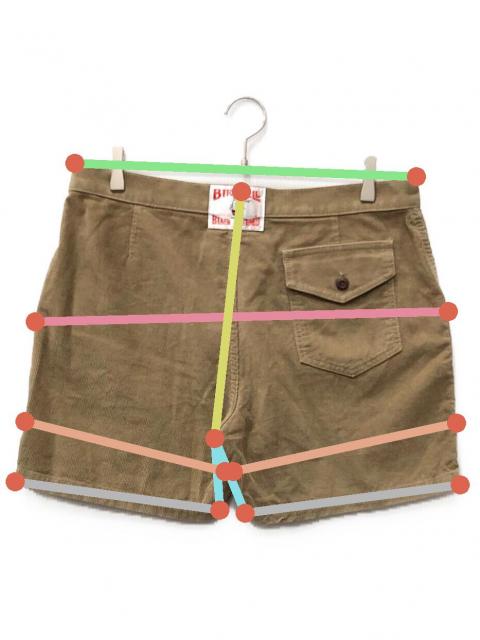 中古・古着通販】BIRDWELL (バードウェル) CORDUROY SHORTS ベージュ