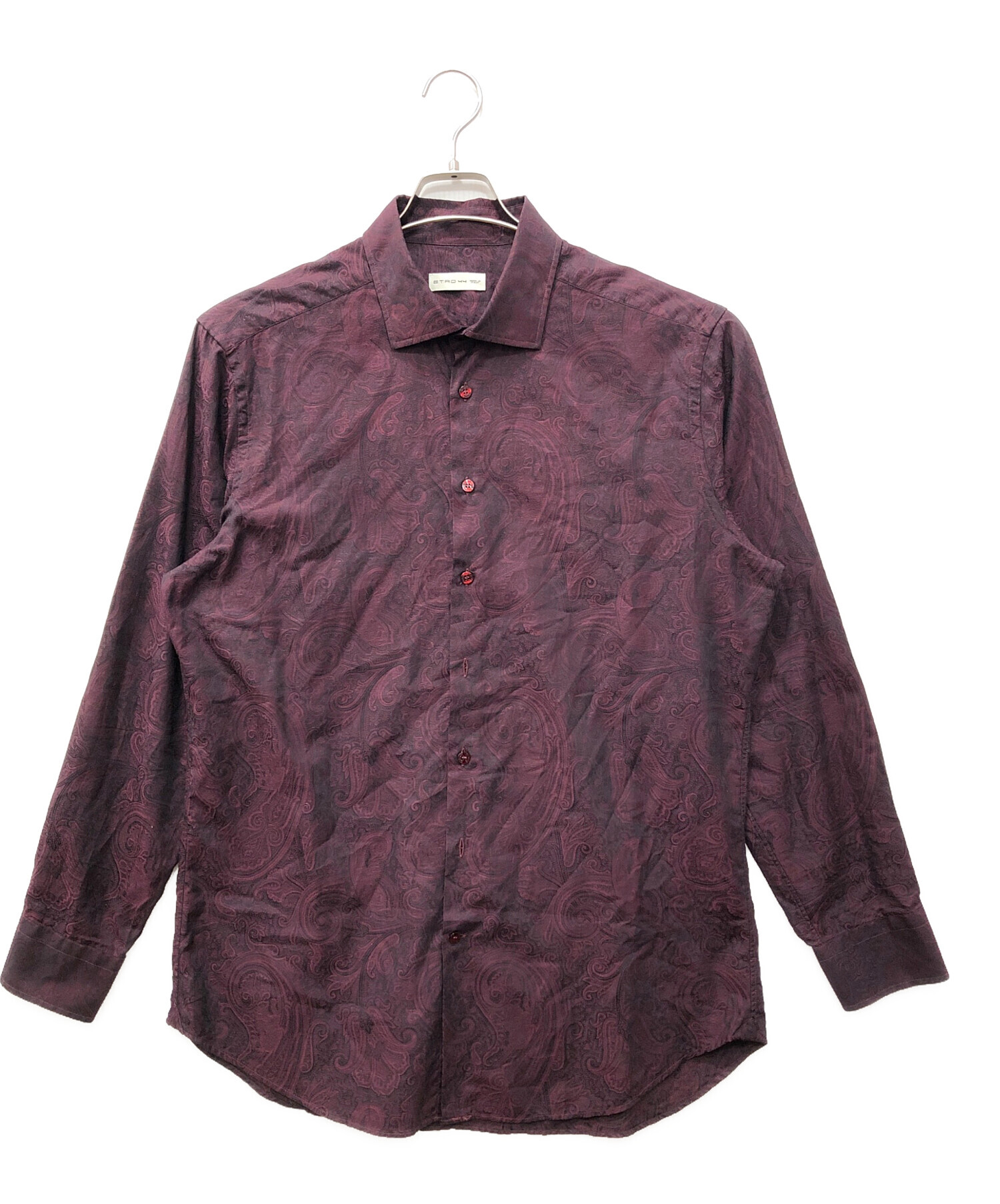 中古・古着通販】ETRO (エトロ) ペイズリージャガードシャツ ボルドー