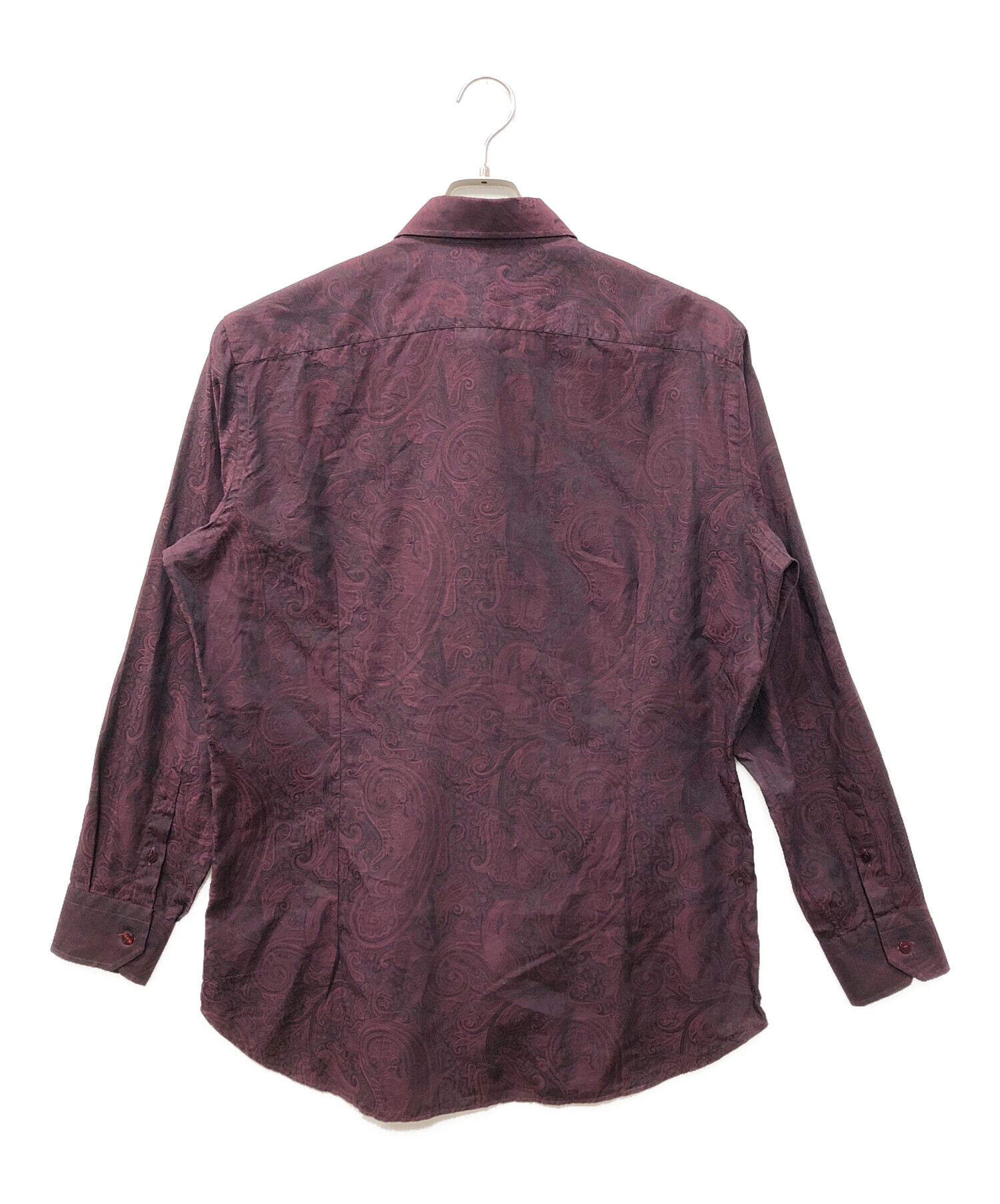 中古・古着通販】ETRO (エトロ) ペイズリージャガードシャツ ボルドー