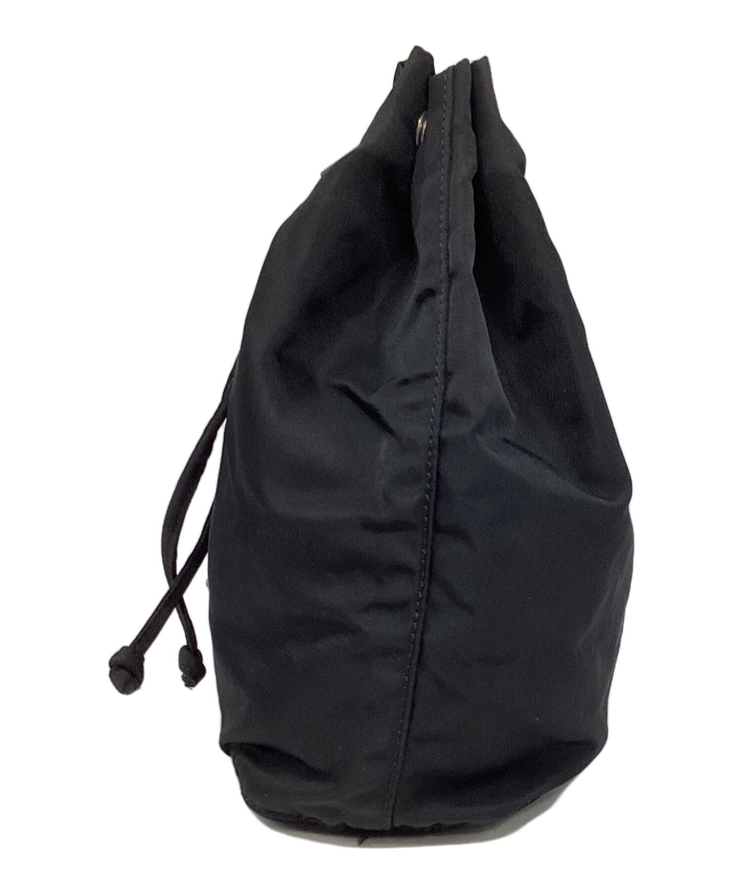 プラダ巾着　バック 中古・古着通販】PRADA (プラダ) 巾着バッグ ブラック｜ブランド・古着