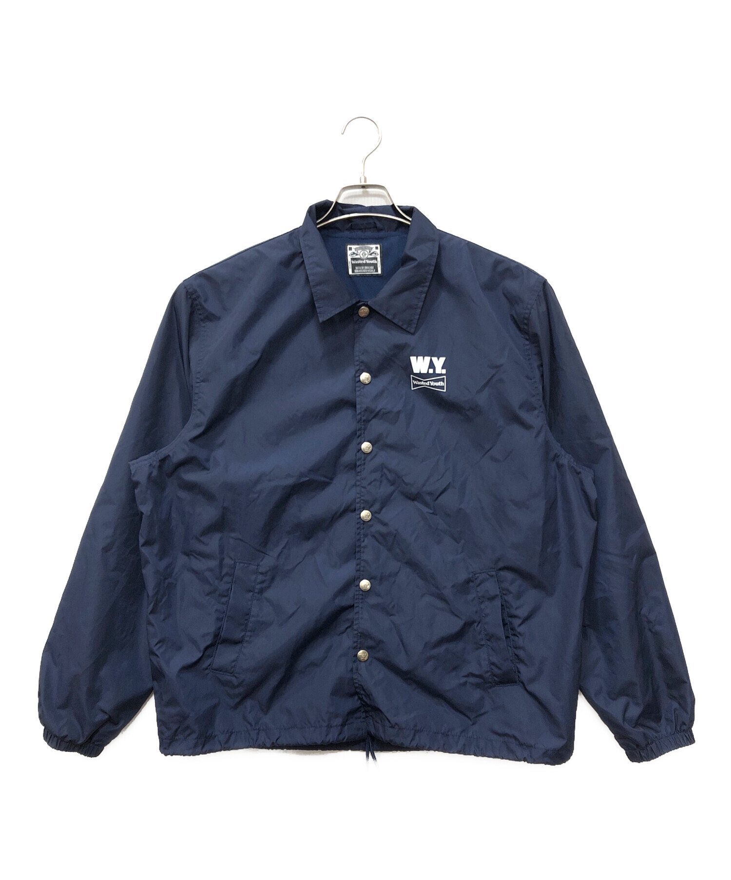 Wasted Youth ストライプ ラガーシャツ ネイビー 中古・古着通販】WASTED YOUTH (ウェイステッドユース) BUDWEISER