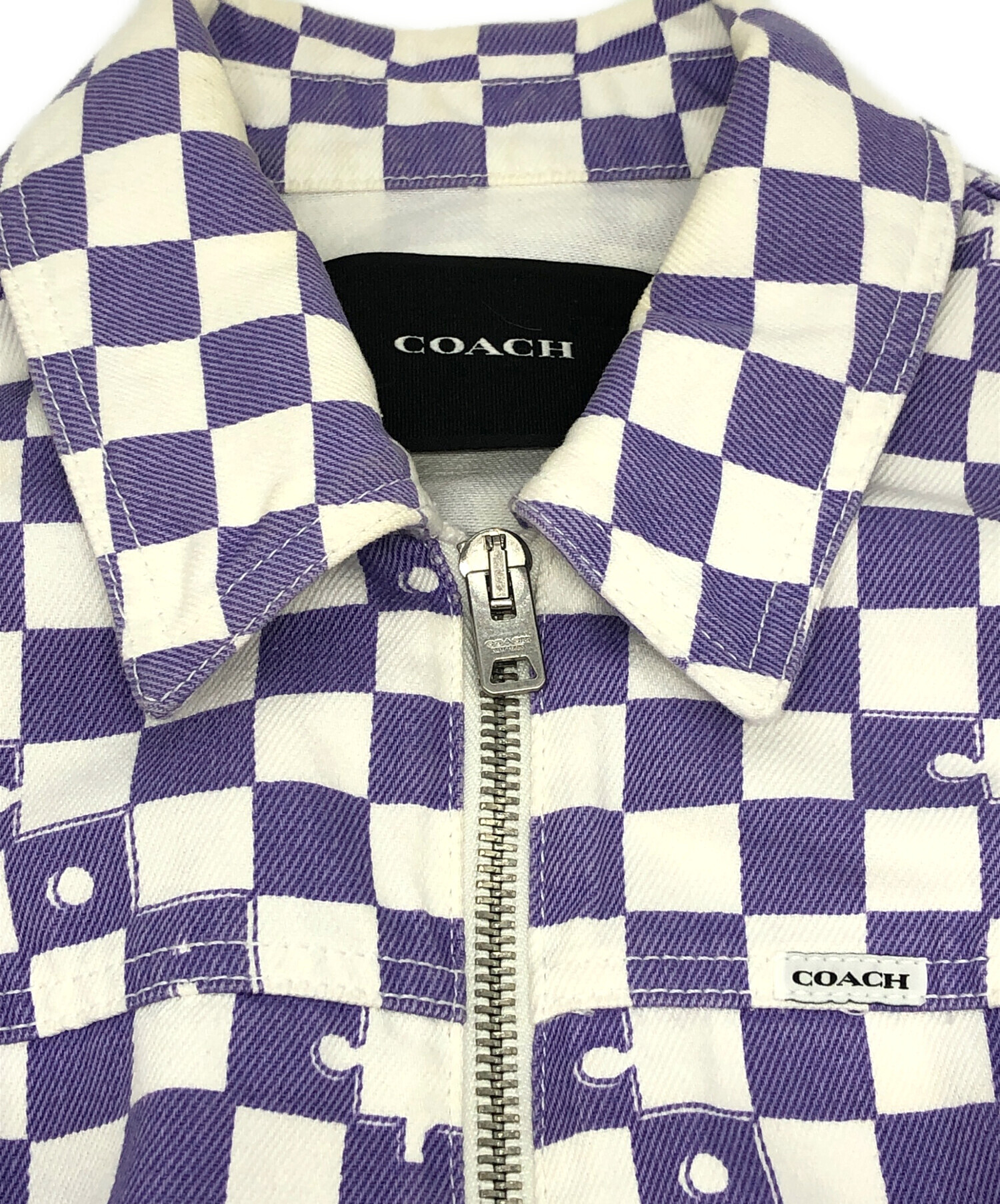 中古・古着通販】COACH (コーチ) チェッカーボード デニム ジャケット