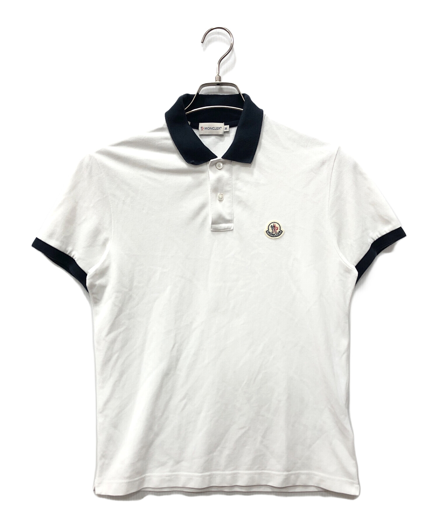 A*S様 MONCLER ホワイト ポロシャツ 中古・古着通販】MONCLER (モンクレール) ポロシャツ MAGLIA POLO